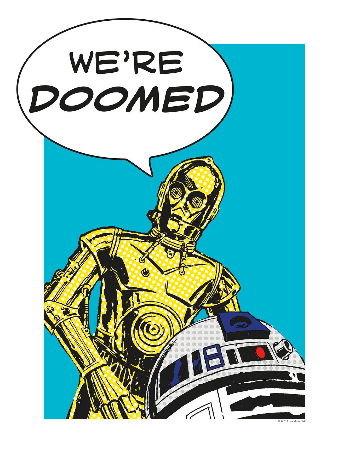 Komar Poster Star Wars Classic Comic Quote Droids, Star Wars (1 St),  Kinderzimmer, Schlafzimmer, Wohnzimmer