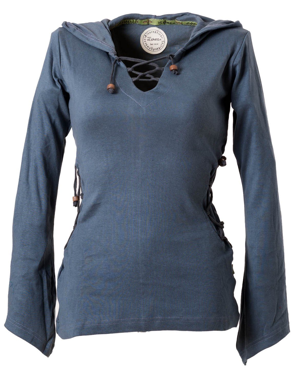 Vishes Kapuzenshirt Elfenshirt Zipfelkapuze und Bändern günstig online kaufen
