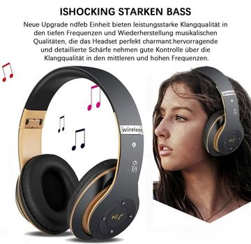 yozhiqu Am Kopf montiertes Bluetooth-Gaming-Headset, hochwertig,Musikhören Bluetooth-Kopfhörer (5.1-Kopfhörer (Over-Ear-Stereo-Ohrhörer mit Geräuschunterdrückung)