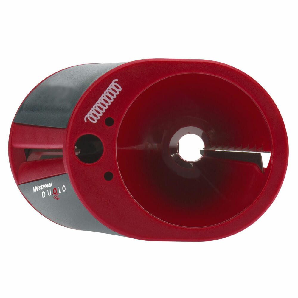 WESTMARK Spiralschneider mit 2 Schneidkegeln und Restehalter, Duolo, Anthrazit/Rot