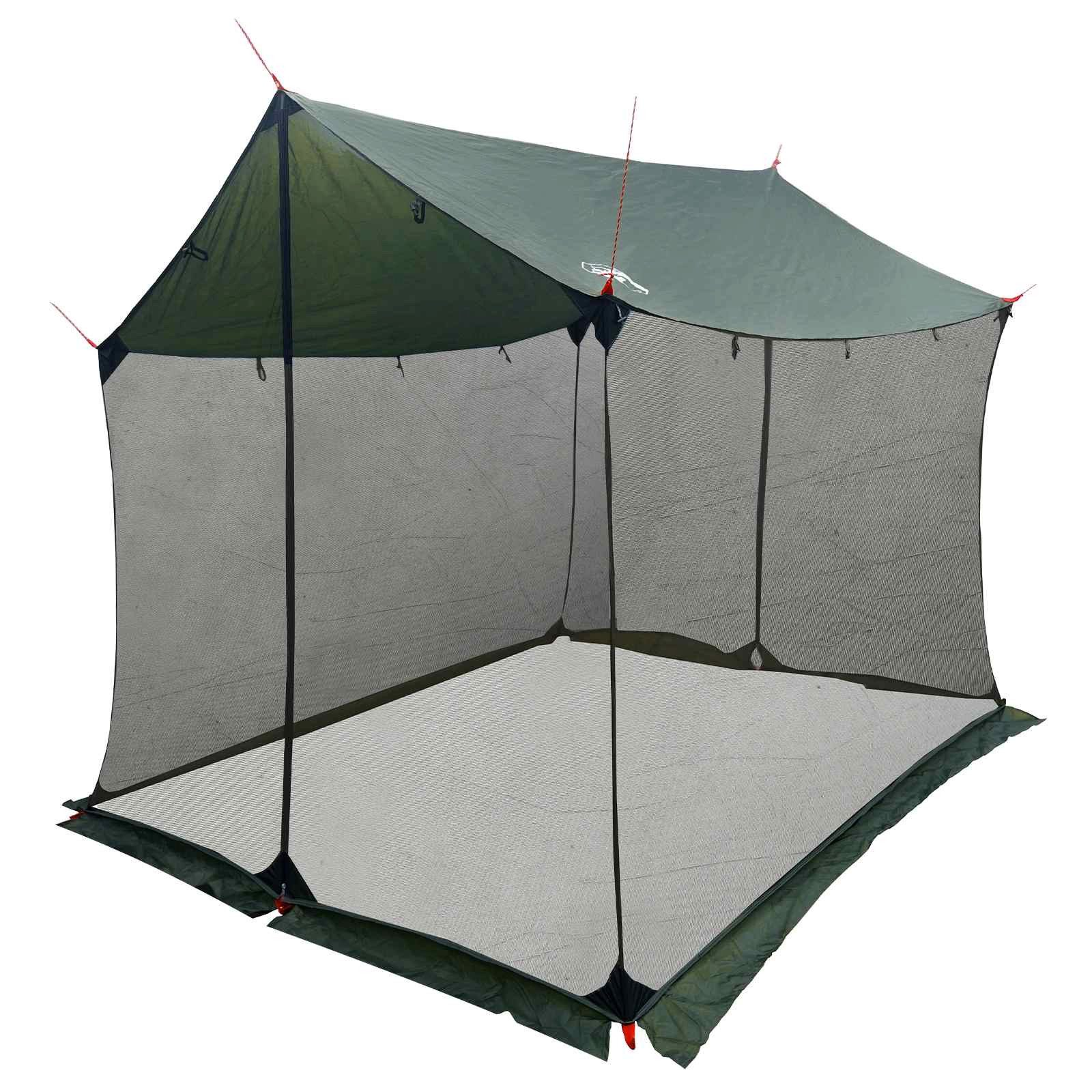 vidaXL Tarp-Zelt Camping-Tarp mit Netzwänden Olivegrün 270 x 210 x 210 cm, (1 tlg)