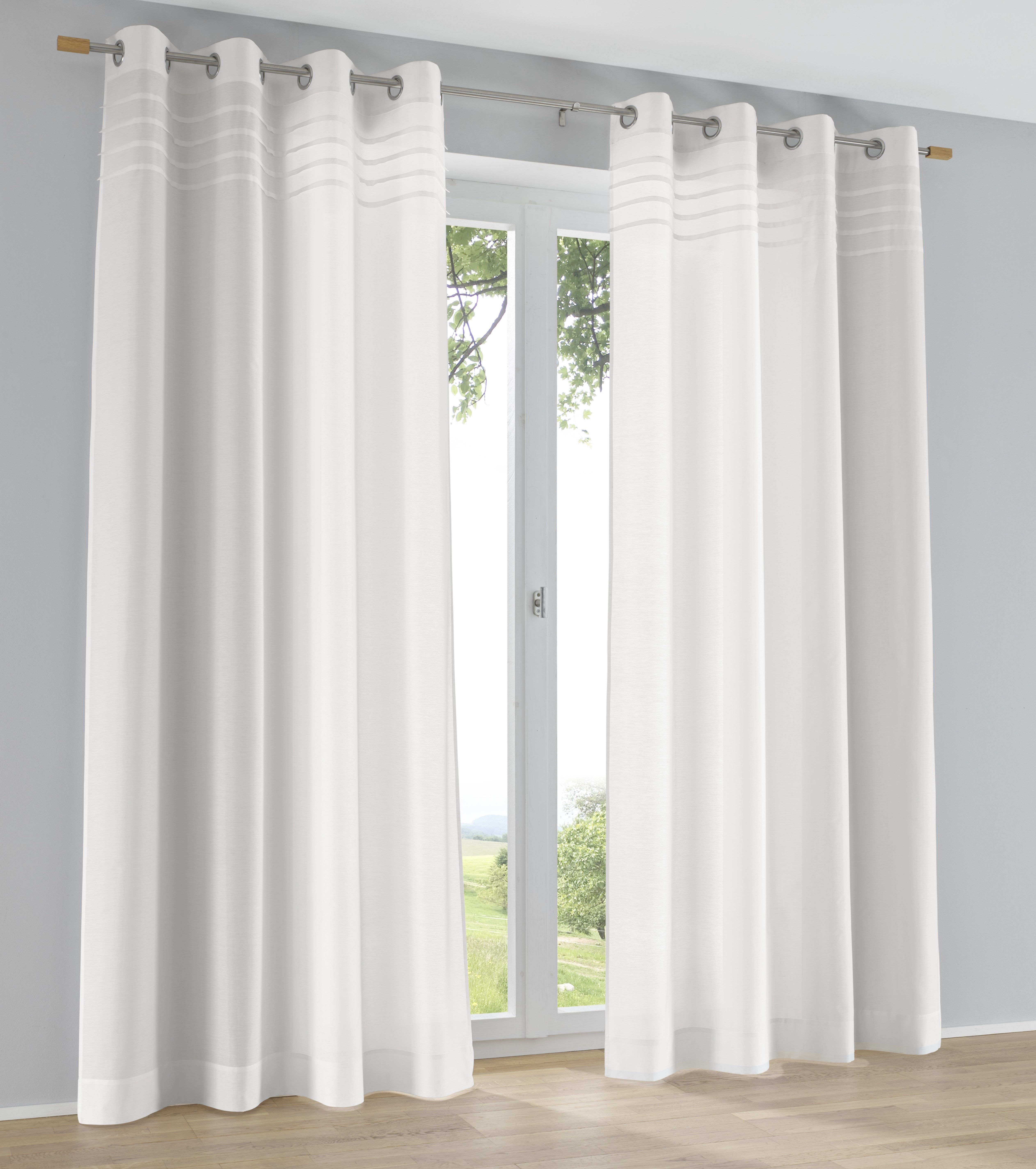 Kutti Vorhang Kessy (1 St), Ösen, halbtransparent, Eleganter Uni-Vorhang mi günstig online kaufen