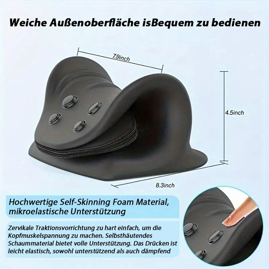 Nackenstützkissen Nacken- aus Schulterentspanner, TUABUR PU-Schaum, Airbag-Traktionskissen und