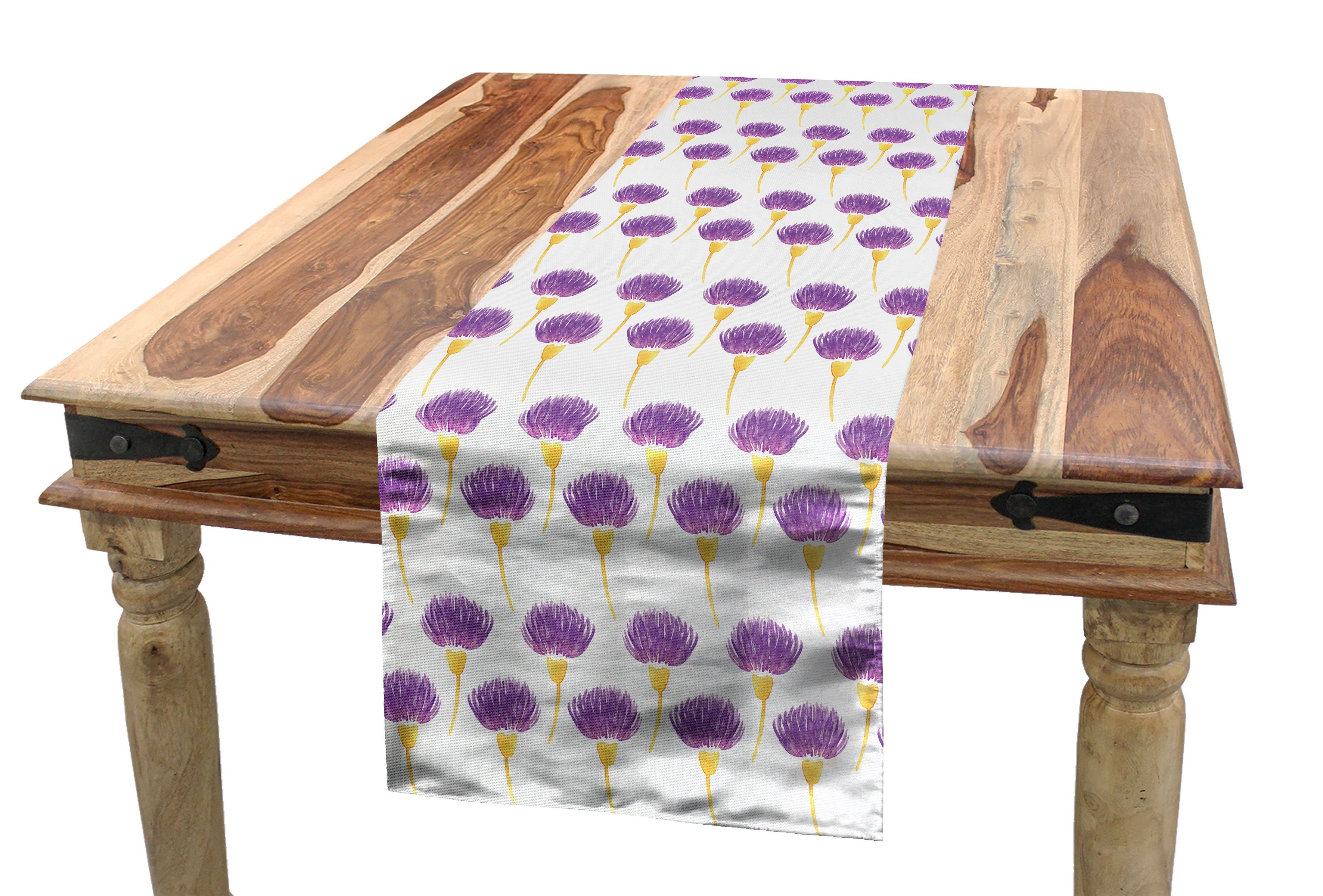 Abakuhaus Tischläufer Esszimmer Küche Rechteckiger drucken Distel Abstraktes Motiv Dekorativer Tischläufer
