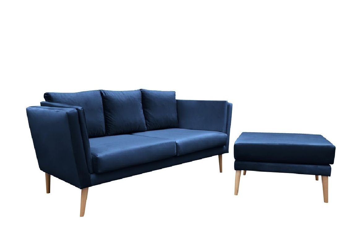 Wohnlandschaft Modernes Made in Sofa Couch JVmoebel Polster Sofa, Sitz Blau Europe Design