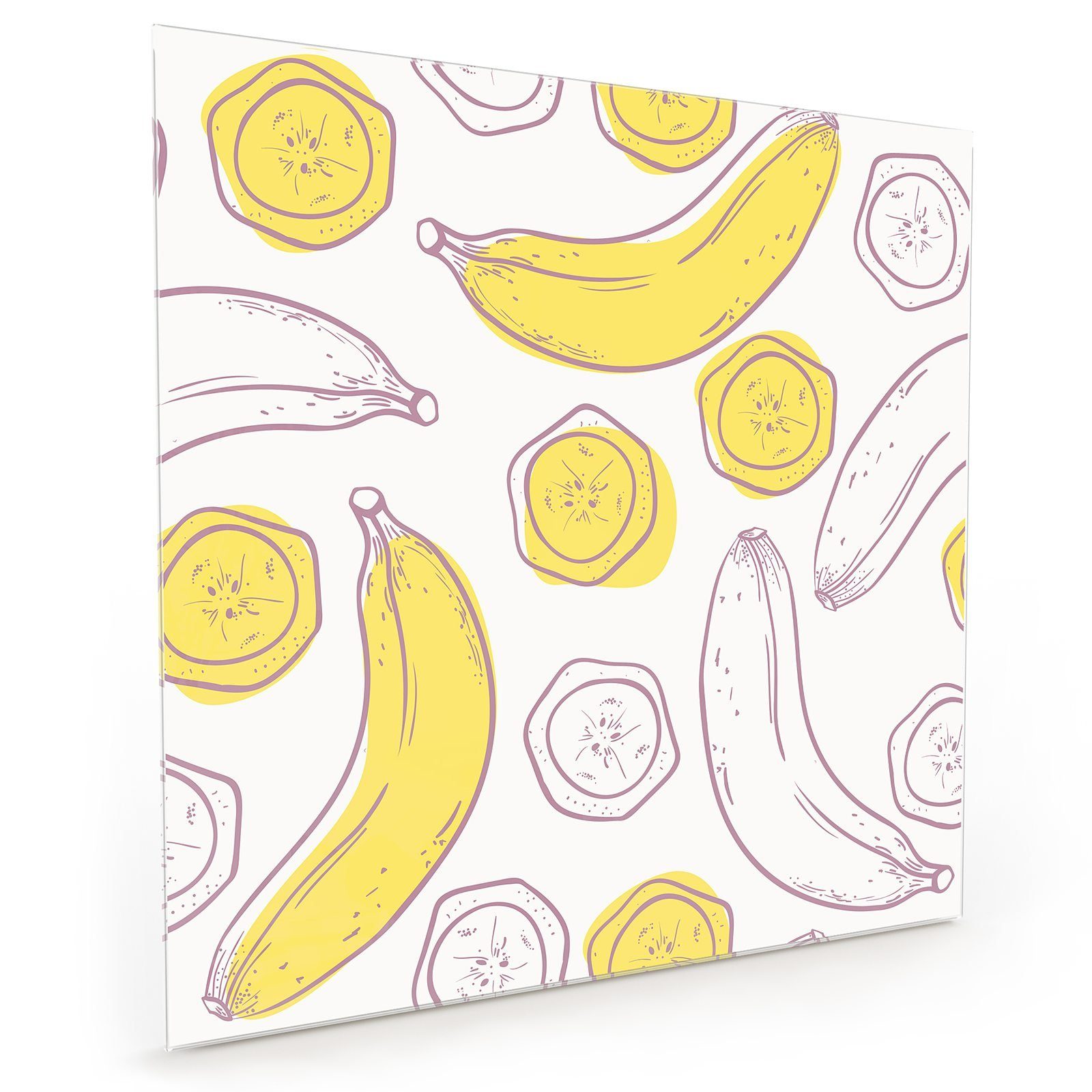 Bananen Spritzschutz Küchenrückwand Primedeco Glas Skizze von