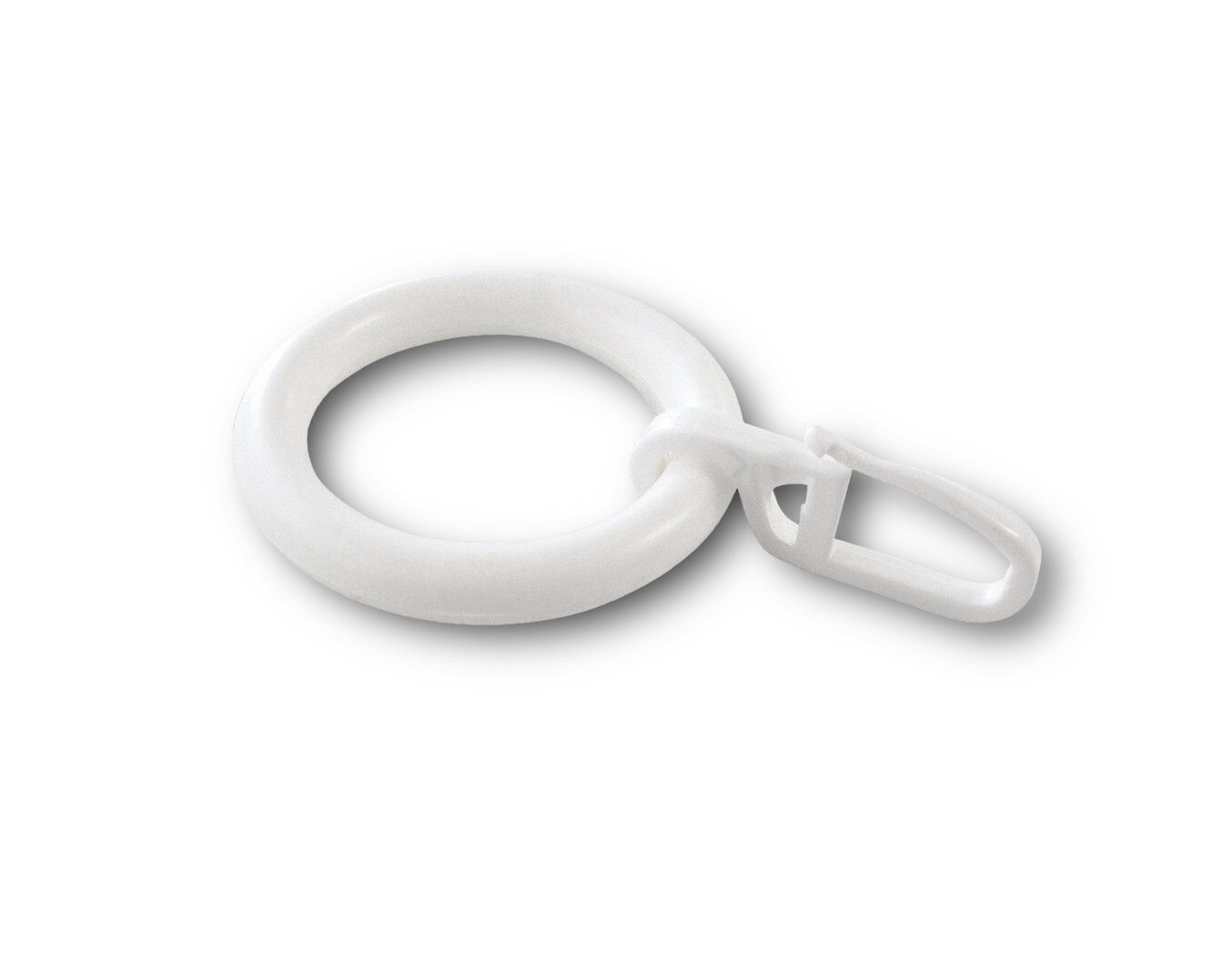nodeko Gardinenring Vorhangringe mit Faltenlegehaken, für Vorhangstangen und Gardinenstangen Ø 16 mm bis Ø 20 mm, (Packung, 10 Ringe + 10 Faltenlegehaken), Ringe vollrund