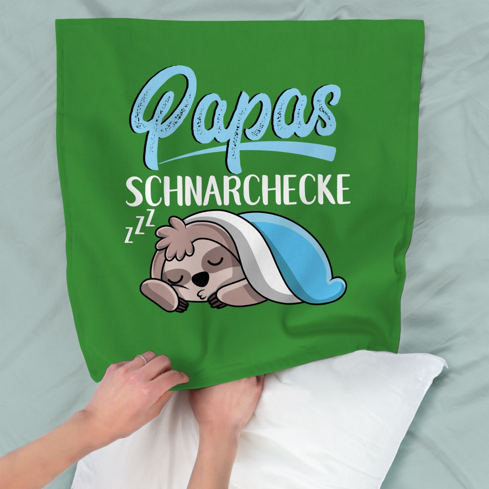 Kissenbezüge Papas Schnarchecke mit Faultier Stück), Vatertagsgeschenk (1 - weiß, Kissen Shirtracer