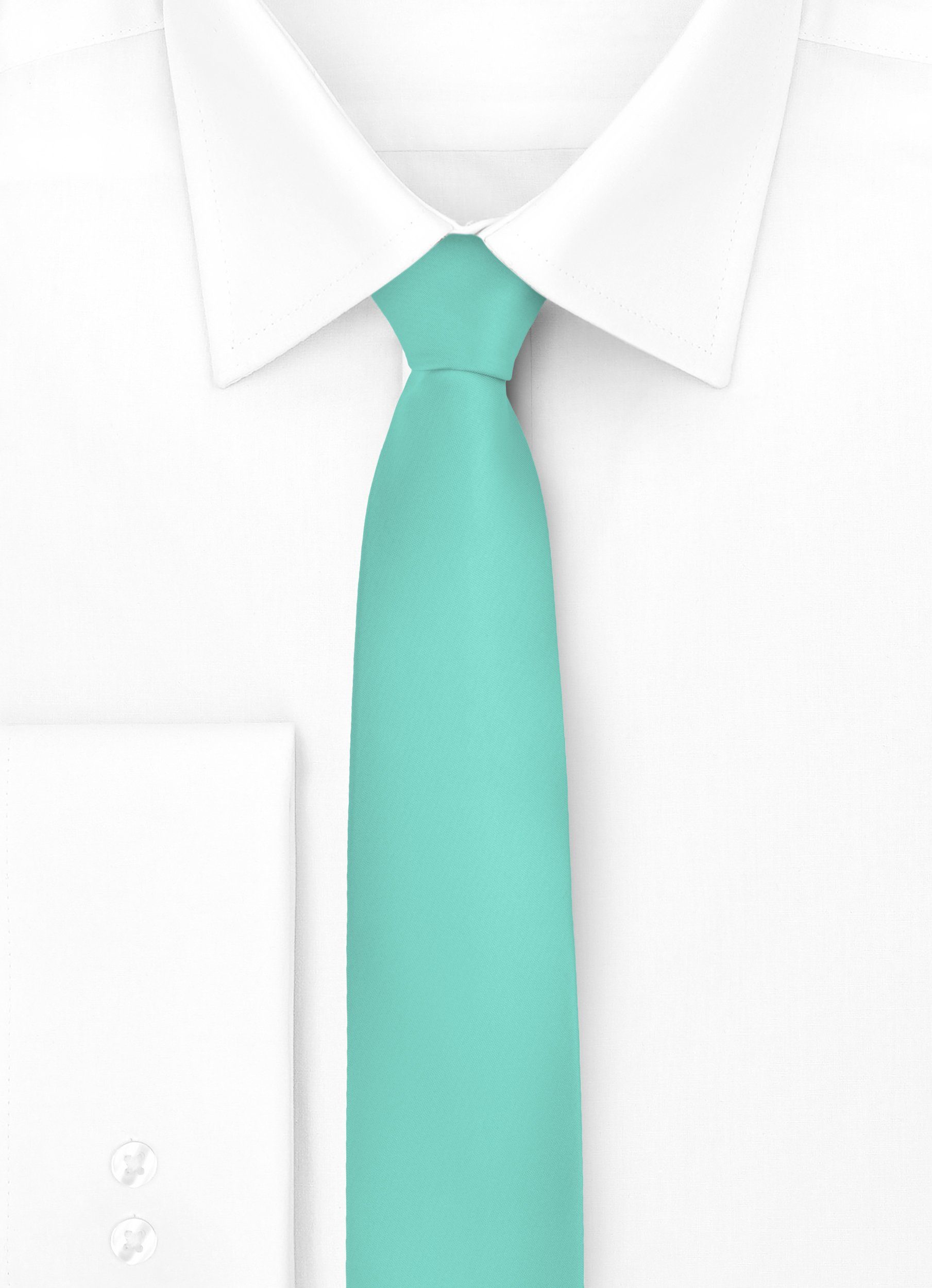 KP-8 1-St) Minze x Breite Ladeheid Krawatte (Set, (150cm Herren 8cm) Krawatte