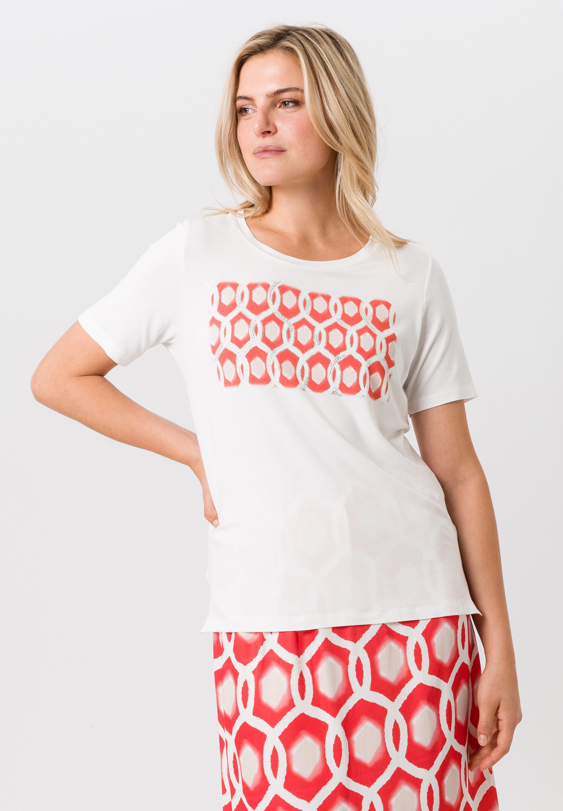 Kurzarmshirt mit auffälligem Print
