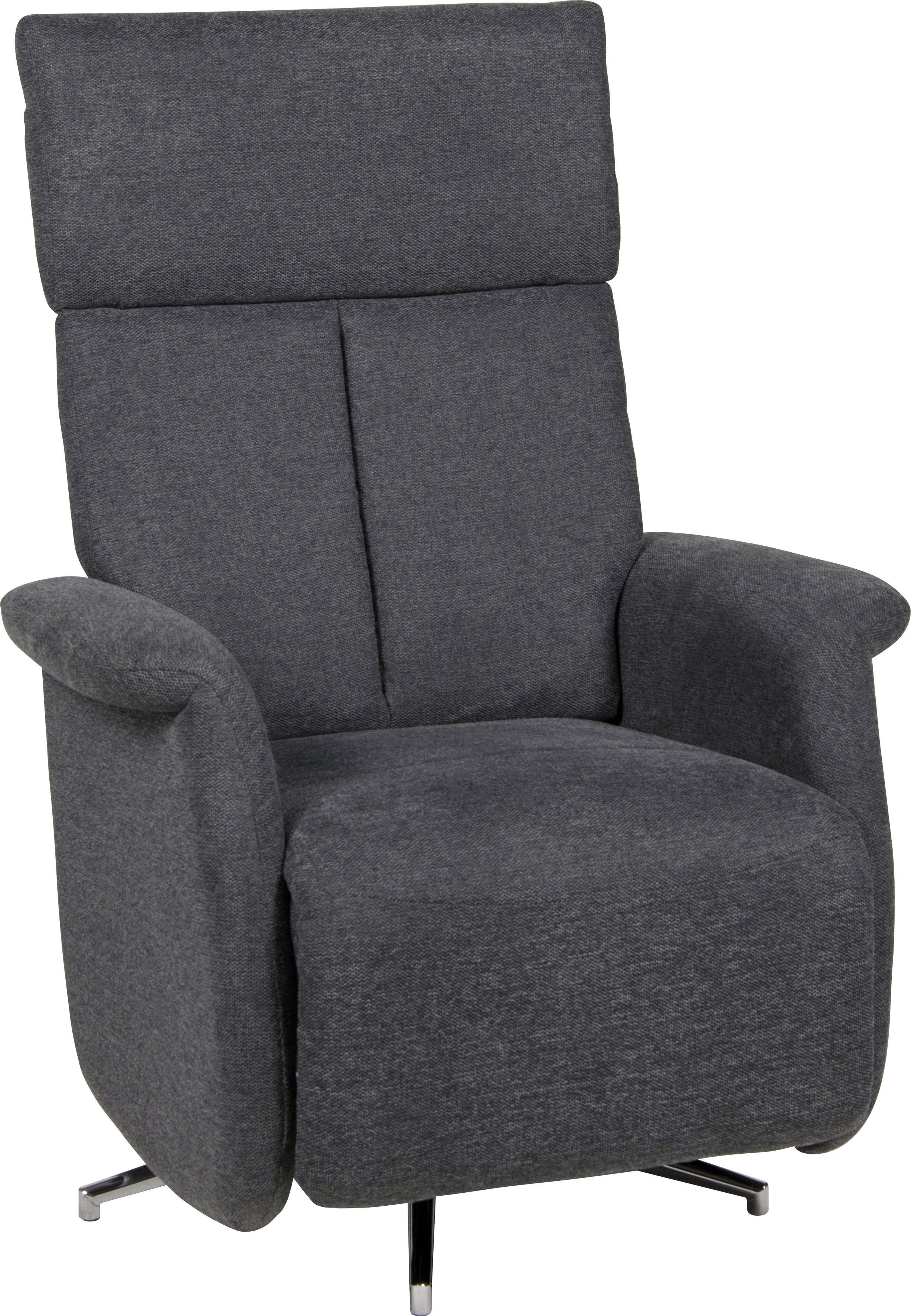 Duo Collection TV-Sessel Thompson mit und Stahlwellenunterfederung, Einstellung mit Taschenfederkern Grad 360 drehbar Relaxfunktion, stufenloser der Rückenlehne