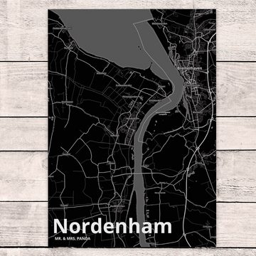 Mr. & Mrs. Panda Postkarte Nordenham - Geschenk, Karte, Stadt Dorf Karte Landkarte Map Stadtplan