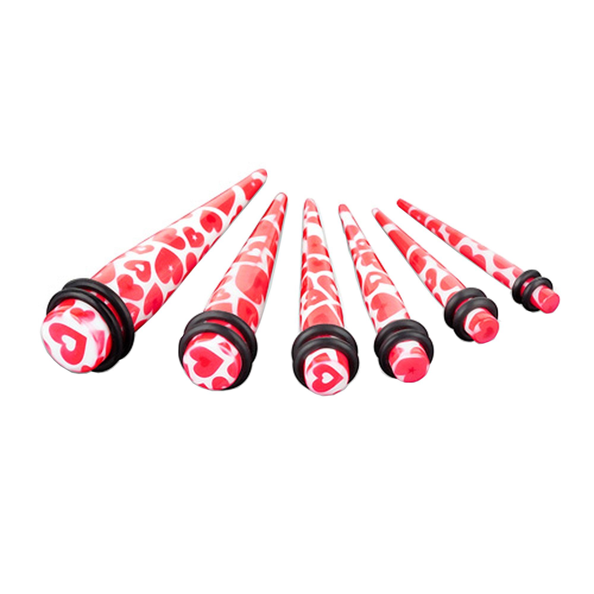 Taffstyle Dehnungsstab Piercing Dehnstab Taper Expander Ohr Stab Herzen, Oh günstig online kaufen