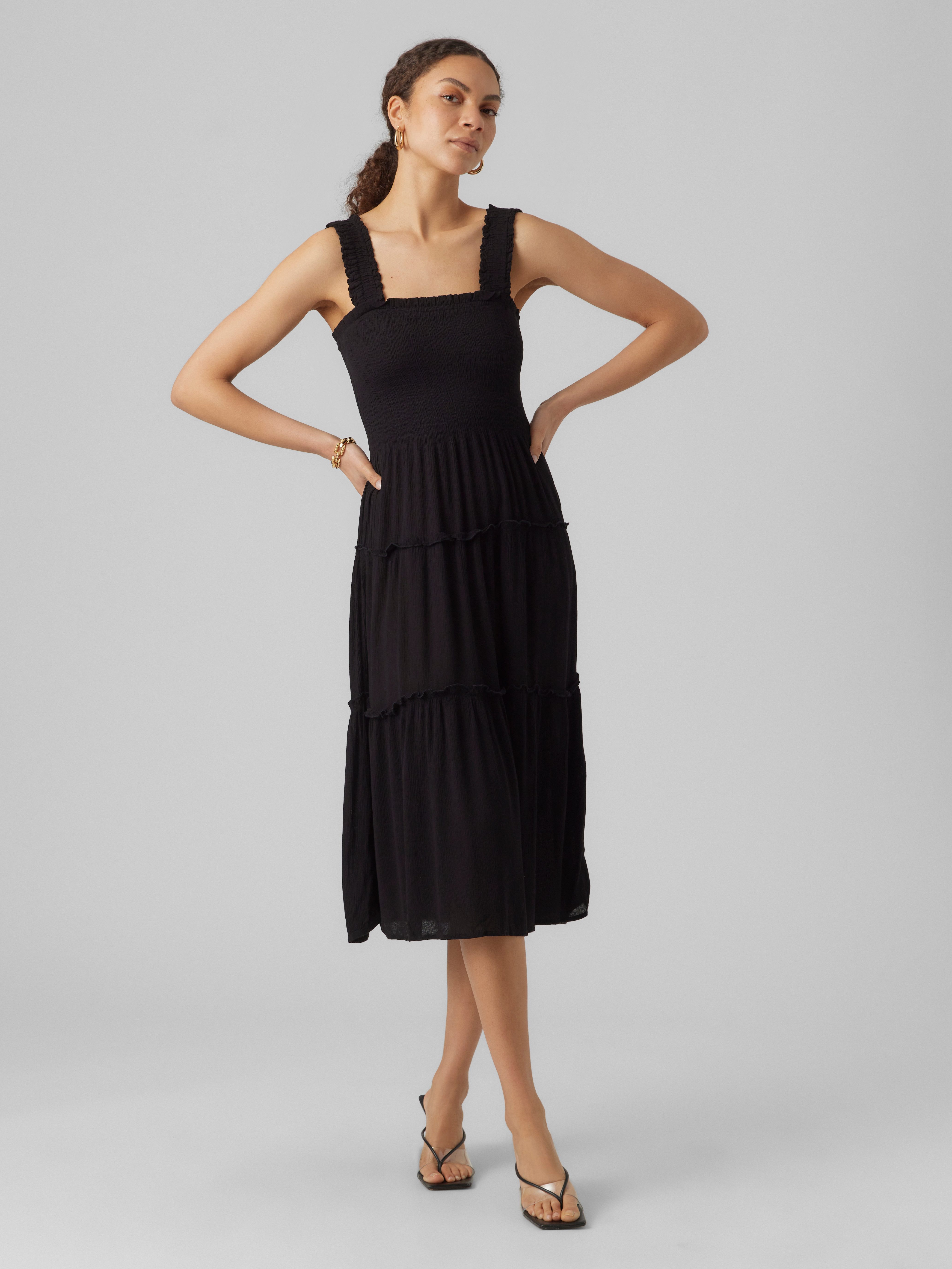 Sommerkleid VMMENNY SL SMOCK CALF DRESS WVN GA