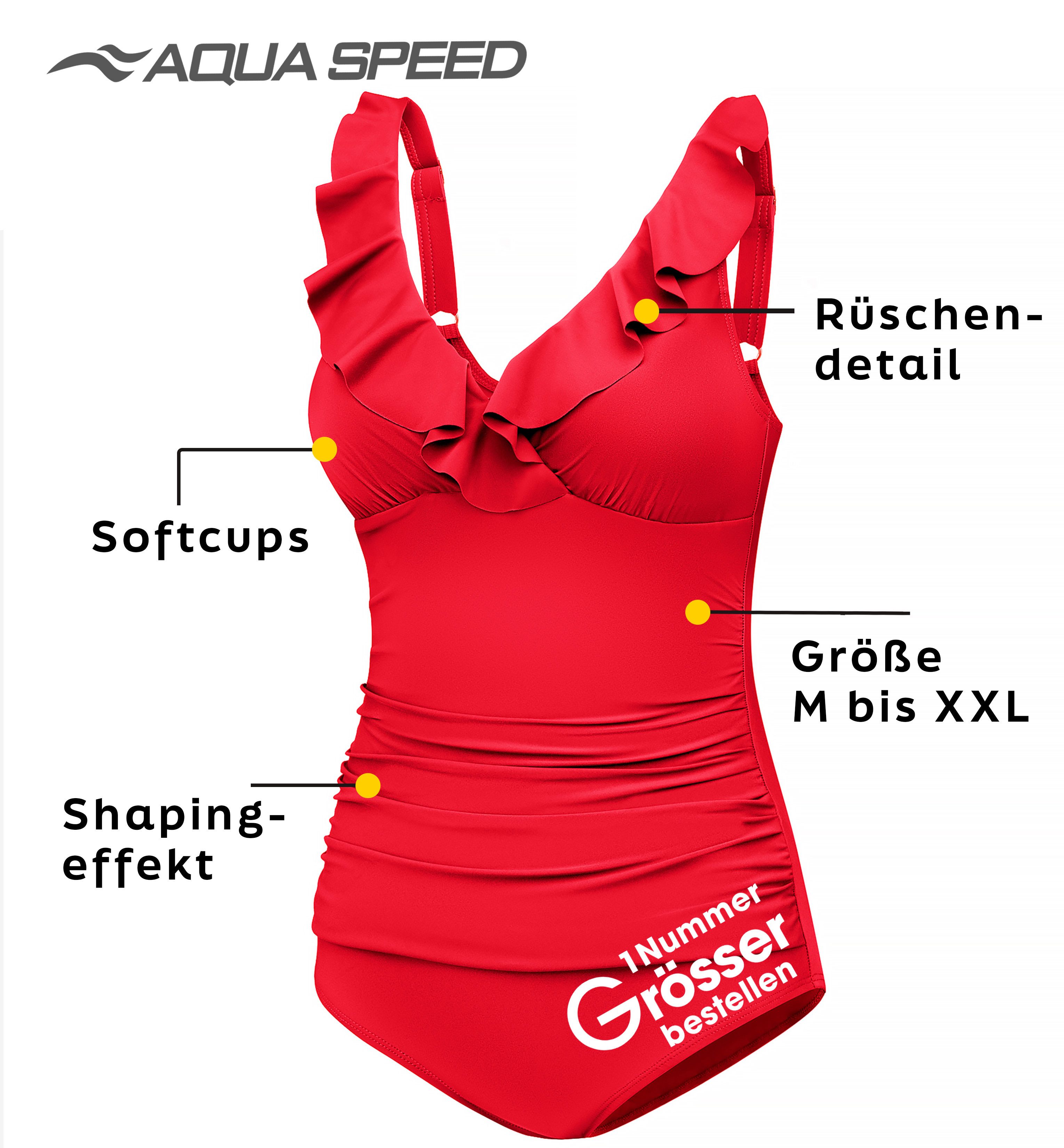 Aqua Speed Badeanzug Figur schmeichelnder Lydia Badeanzug mit kl. Handtuch (elegante Farben und jugendliches Design) – Bild 2 von 5
