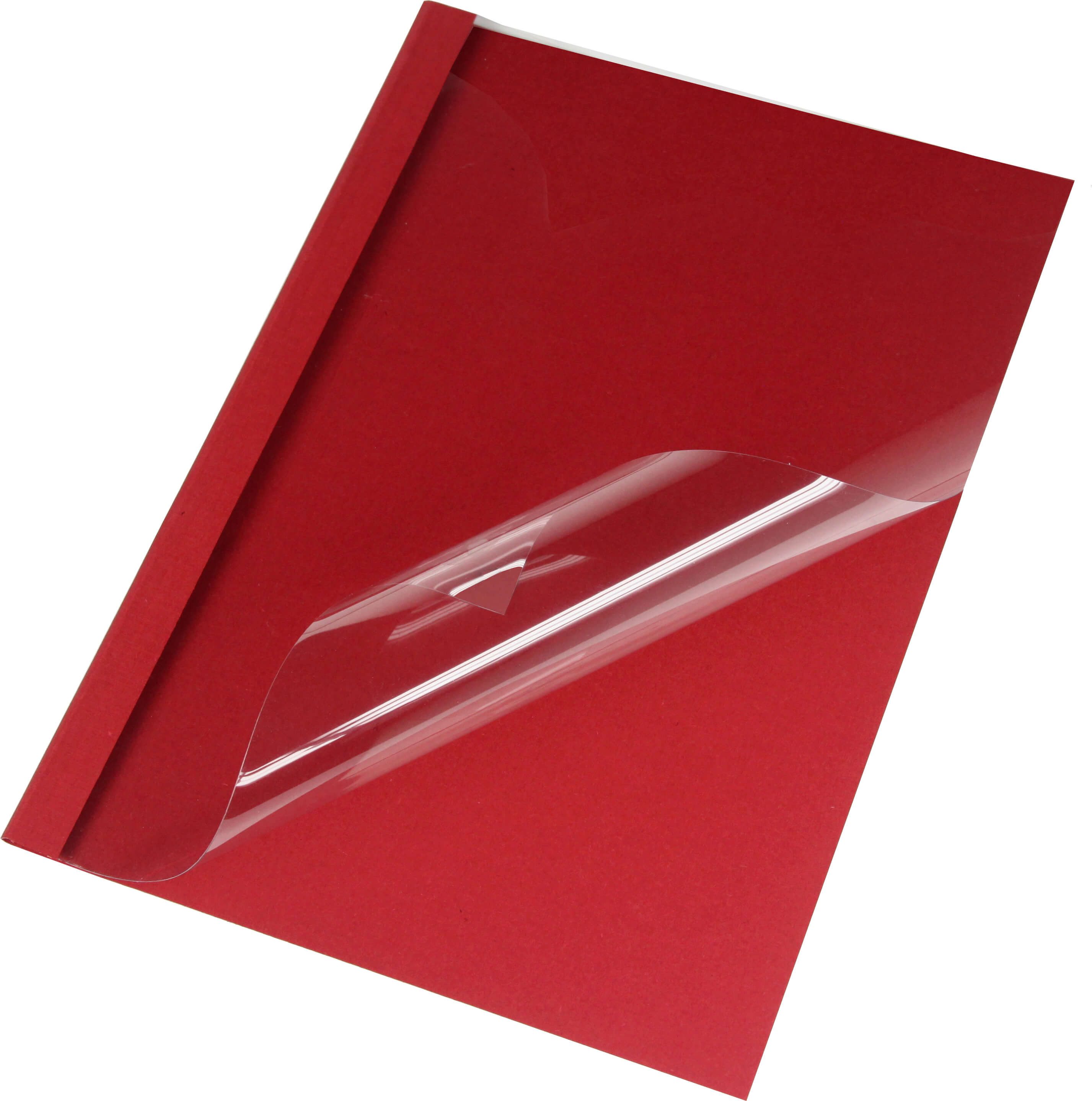 LMG Germany Thermo-Bindemappe Thermobindemappe Lederstruktur mit klarer Vorderseite, DIN A4 Softcover, (Packung