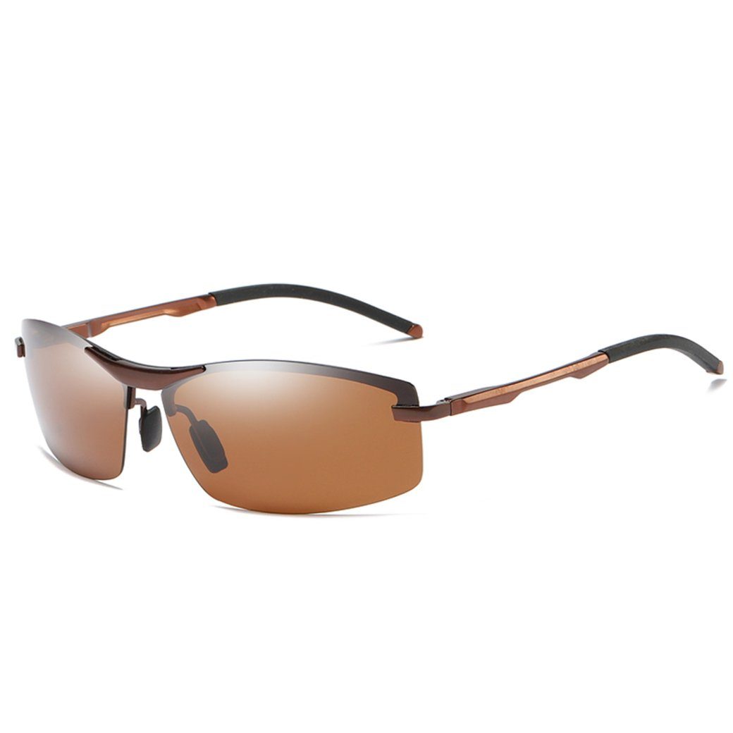 PACIEA Sonnenbrille Sonnenbrille Sportbrille Herren Schutz UV400 polarisiert Leicht braun 100