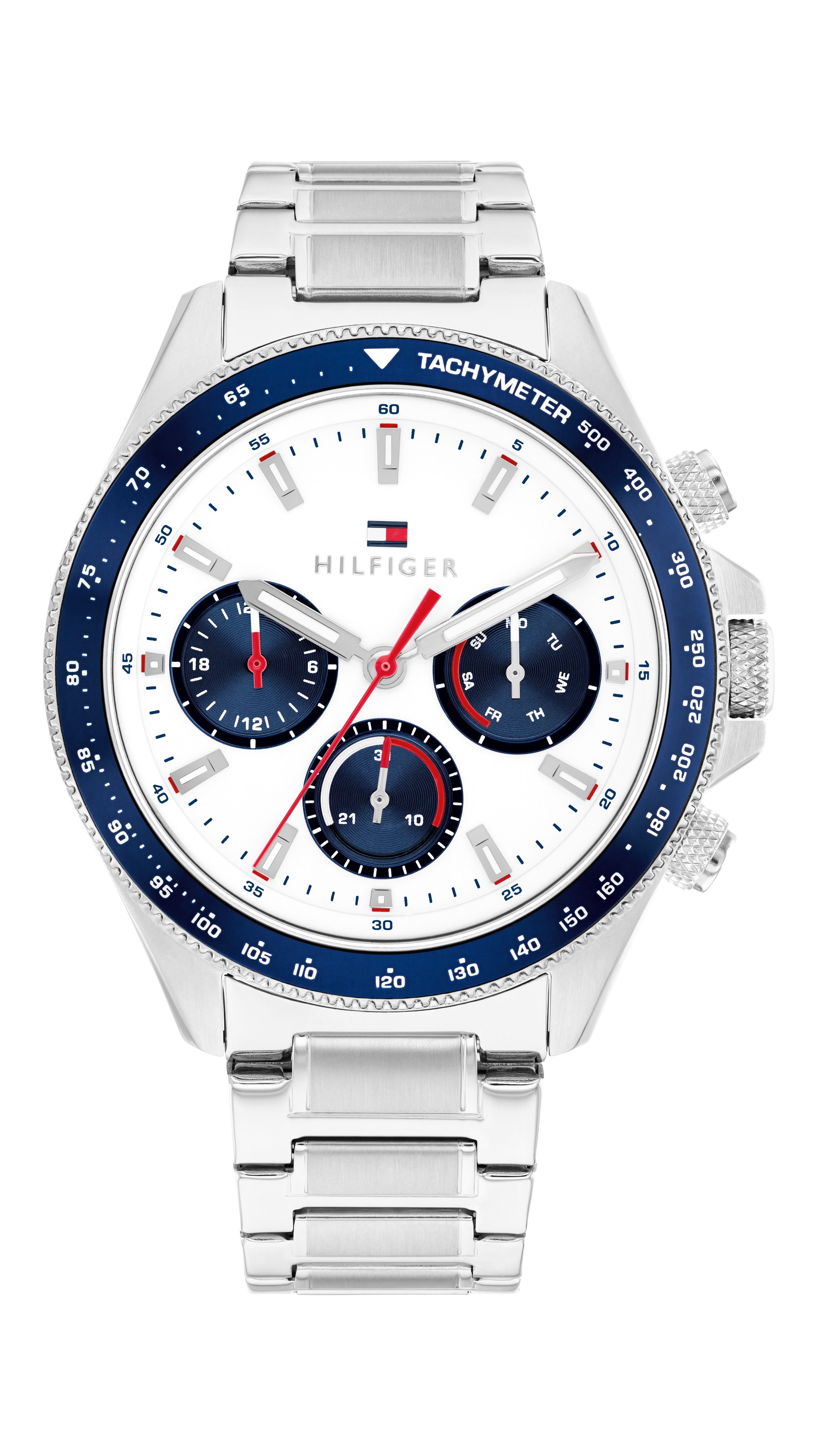 Tommy Hilfiger Multifunktionsuhr CLARK 1792238, Quarzuhr, Armbanduhr, Herrenuhr, Edelstahlarmband, analog
