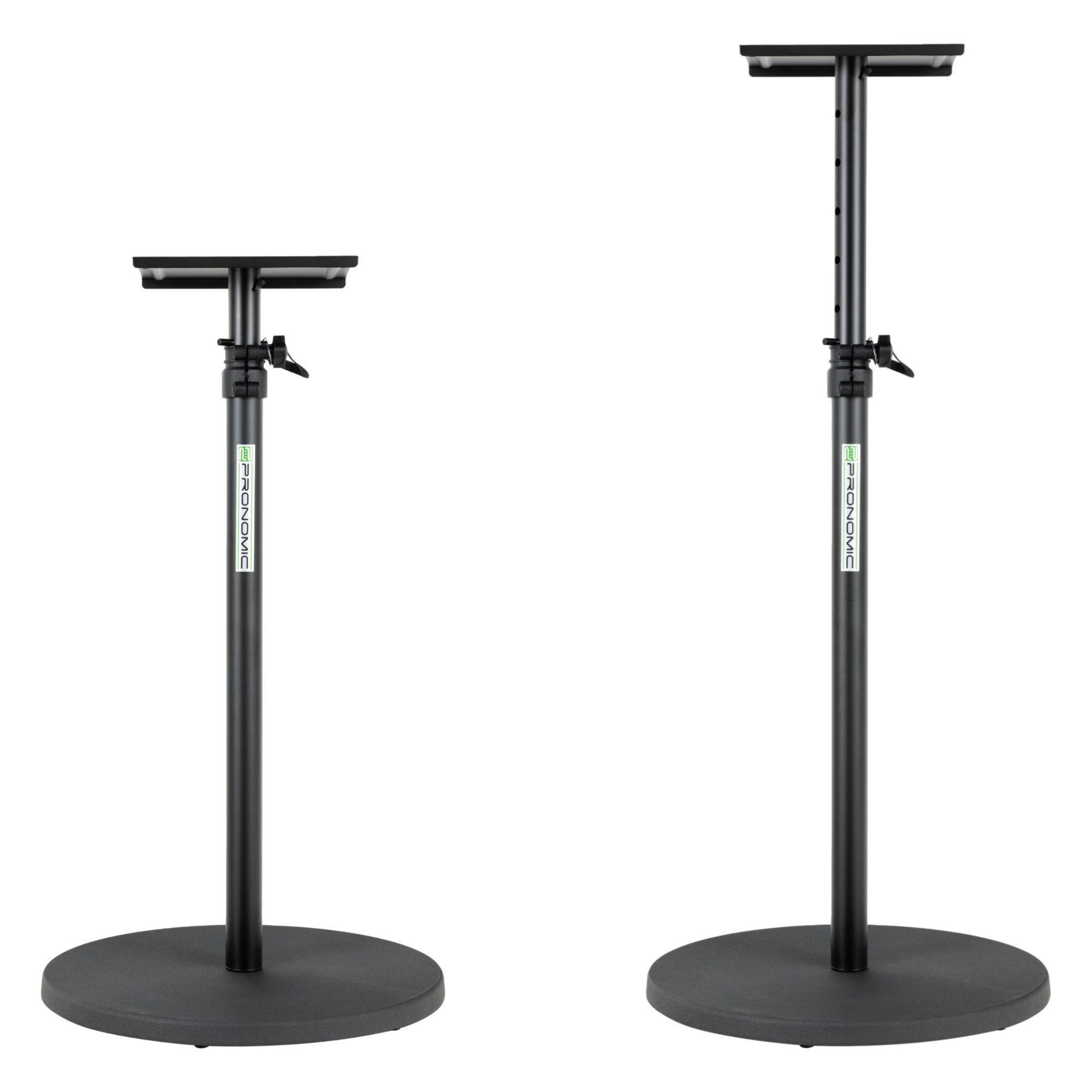 Pronomic Lautsprecherständer SLS-128 Stativ für Studio Monitor, (2-tlg., mit Rundsockel - schwerer Tellerfuß für stabilen Stand)