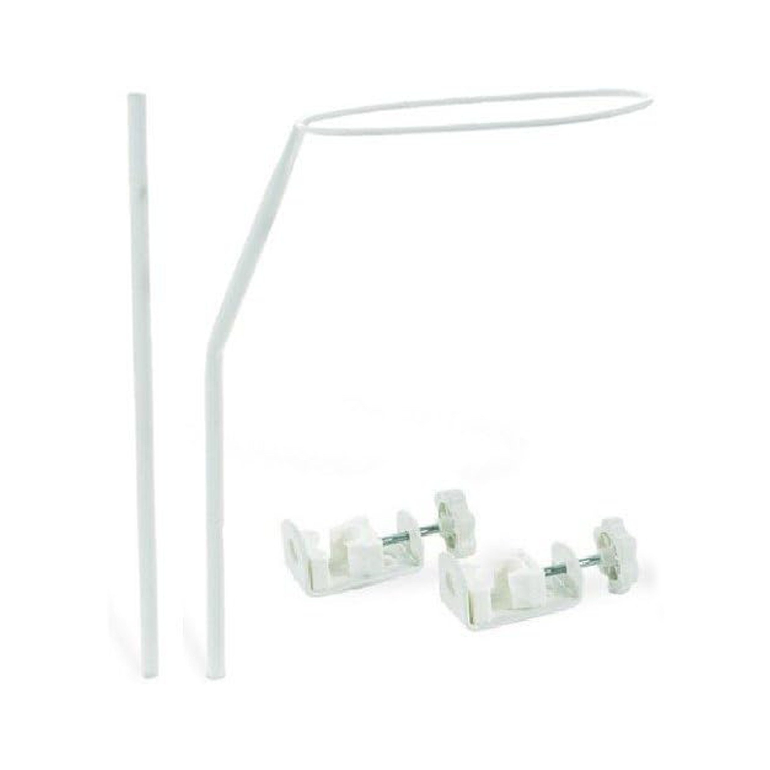 Best for Kids Himmelstange Best for Kids Baldachinstange Weiß mit Schraubklemme für Babybett, Ø 15 mm, 0-läufig, kürzbar, Klemme, geklemmt, Metall, Schleierhalter für Babybett oder Wiege