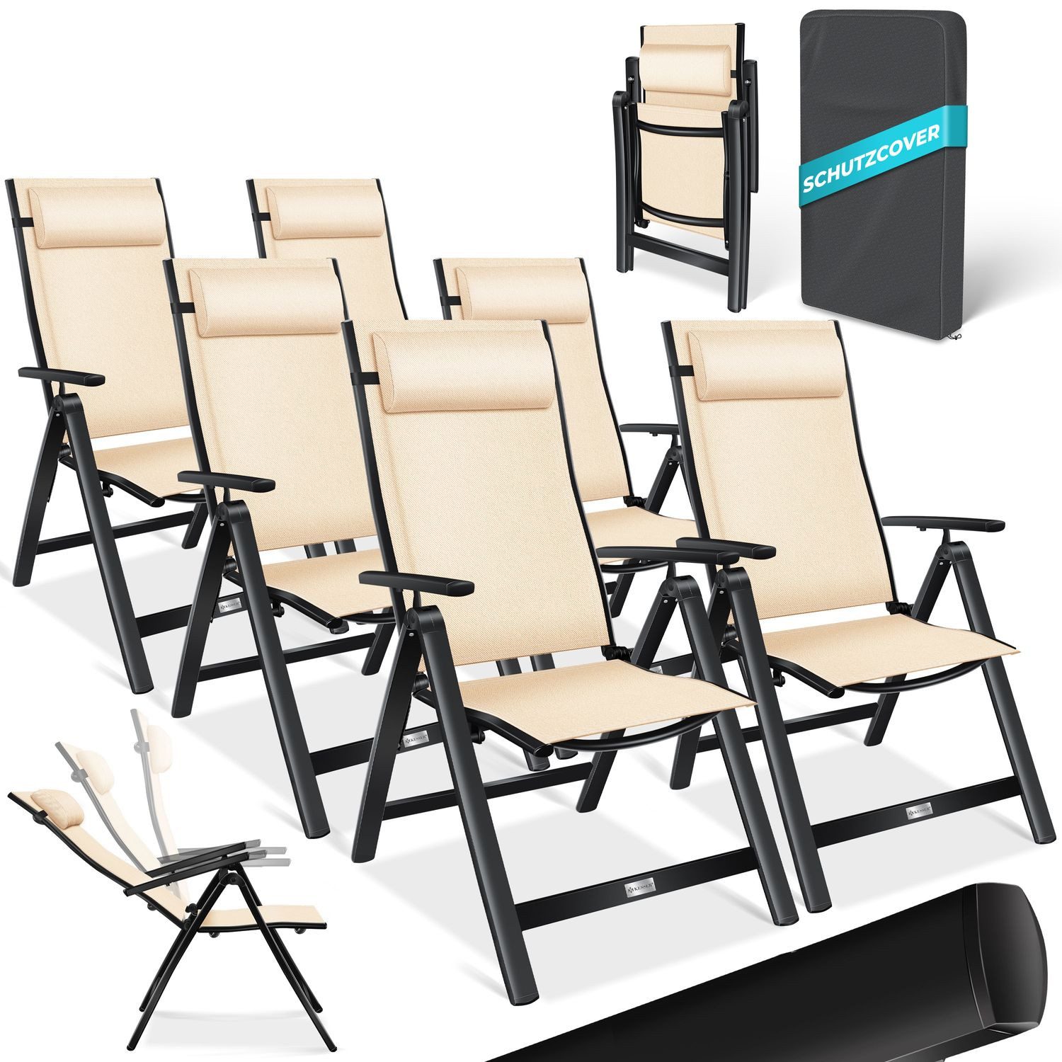 KESSER Gartenstuhl (6 St), Hochlehner mit günstig online kaufen