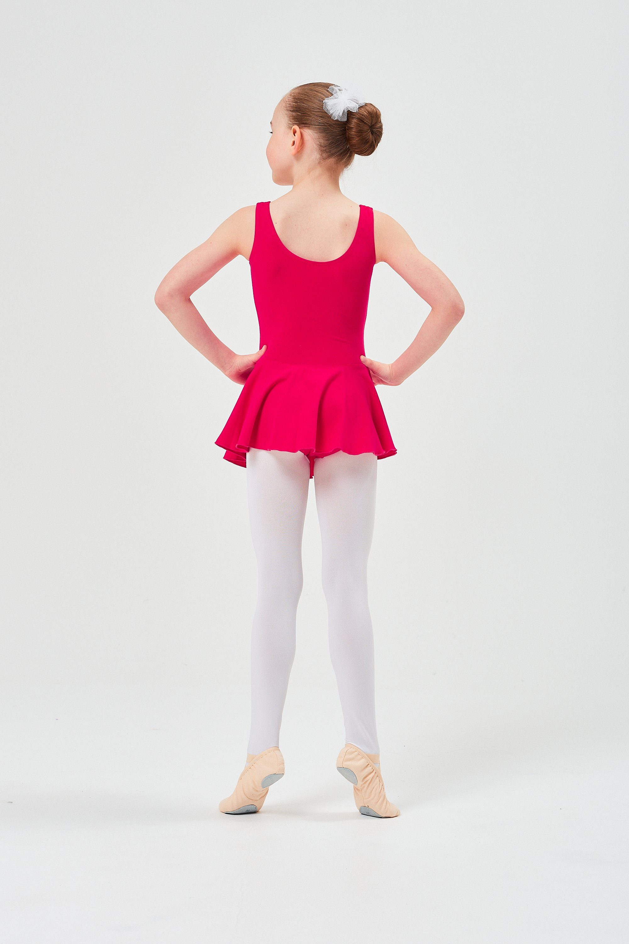 tanzmuster Bodykleid Ballett Trikot Nora mit Röckchen Ballettkleid für Mädchen aus wunderbar weichem Baumwollmaterial