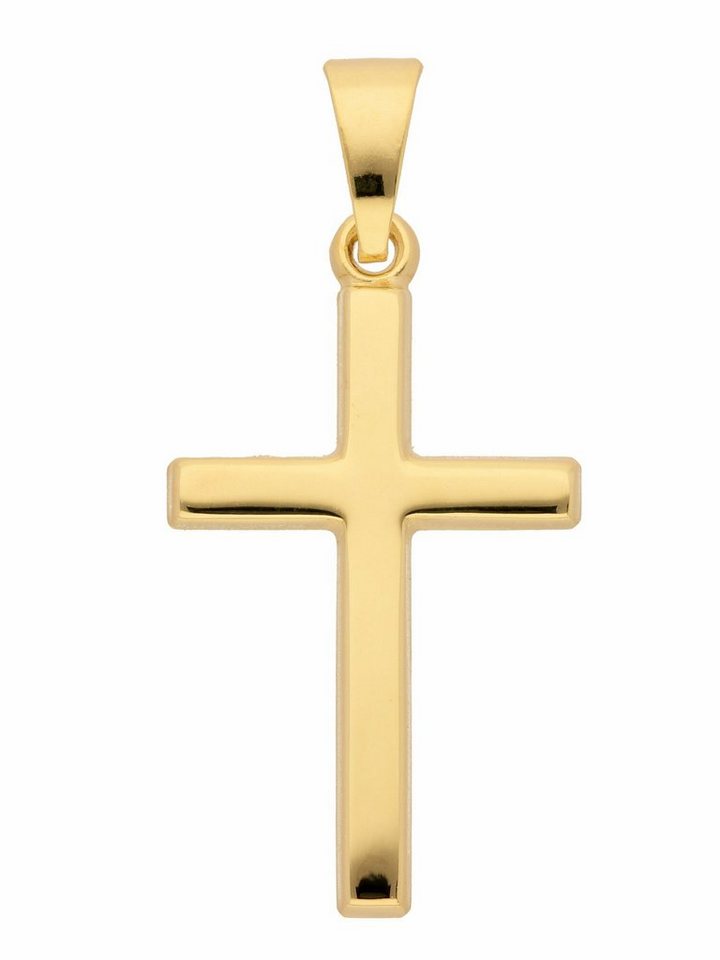 Adelia´s Kettenanhänger 333 Gold Kreuz Anhänger, Goldschmuck für Damen &  Herren, Maße - Breite 12,3 mm - Höhe 18,1 mm