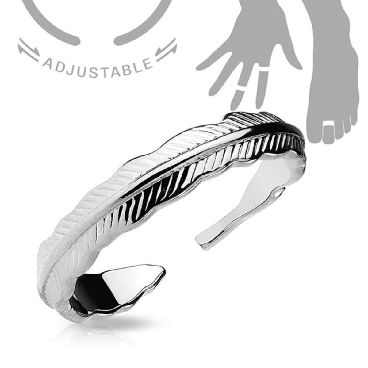 Order & Smile Schmuck Zehenring Zehenring / Mid Ring „Feder“