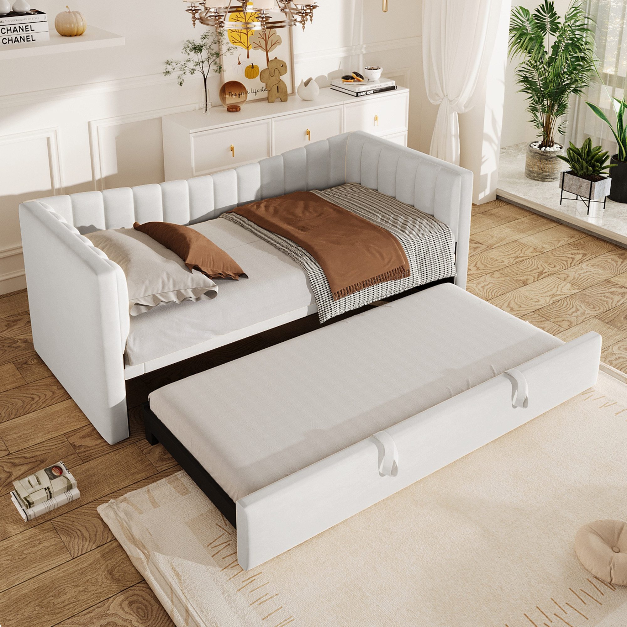 Flieks Daybett, Polsterbett 90x200cm mit Ausziehbett, günstig online kaufen