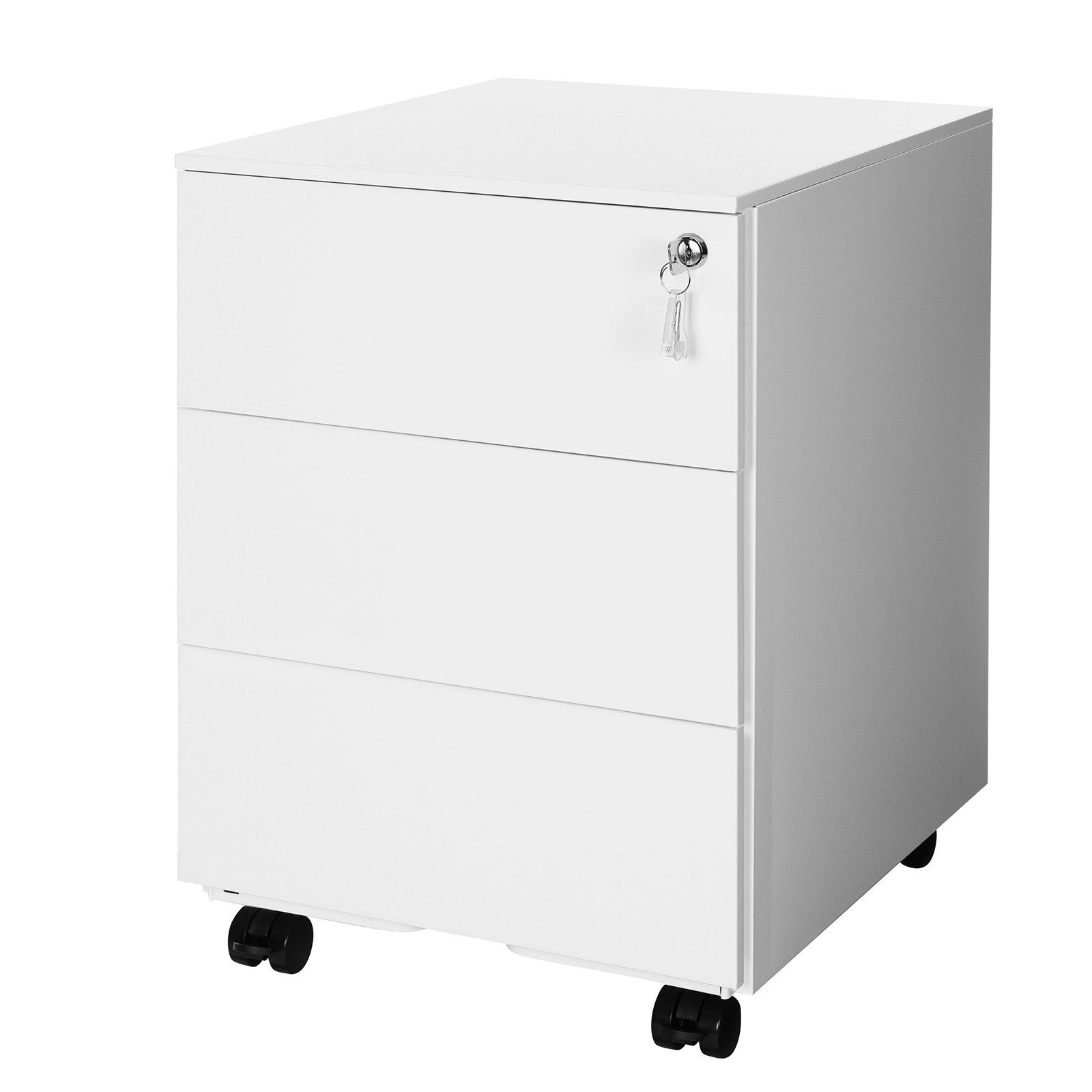 SONGMICS Rollcontainer Schubladenschrank, mobiler Aktenschrank, Metallschra günstig online kaufen