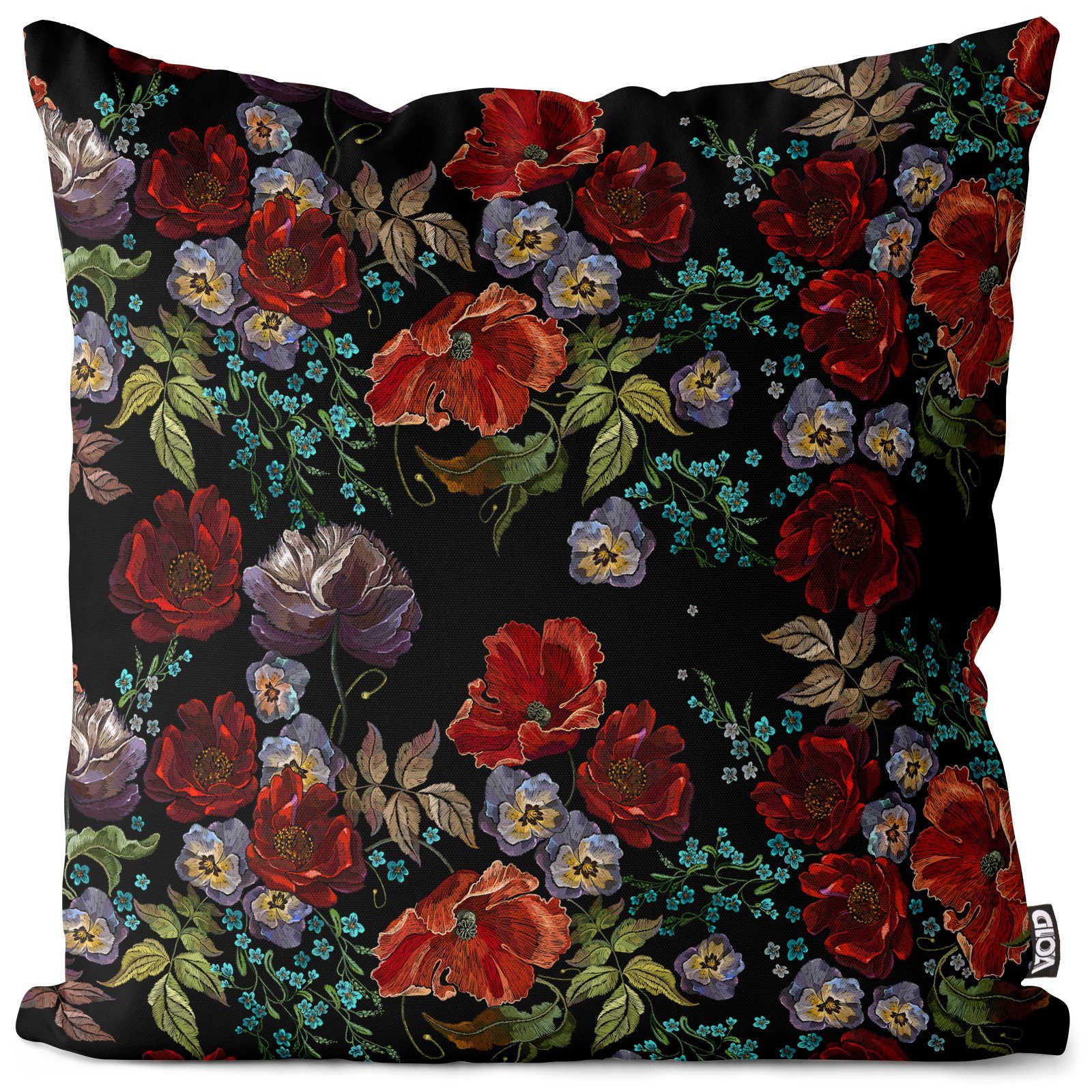 VOID Kissenbezug, (1 Stück), Mohnblumen Blumenmuster Blumen Mohn Blumen blumenbouquet sommer garte