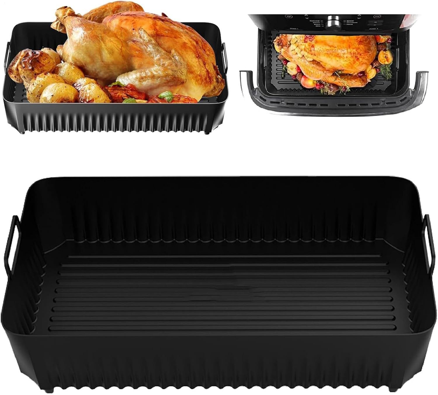 Silikonform 1PC 10,4L Air Fryer Accessories, Wiederverwendbar Silikon Backform