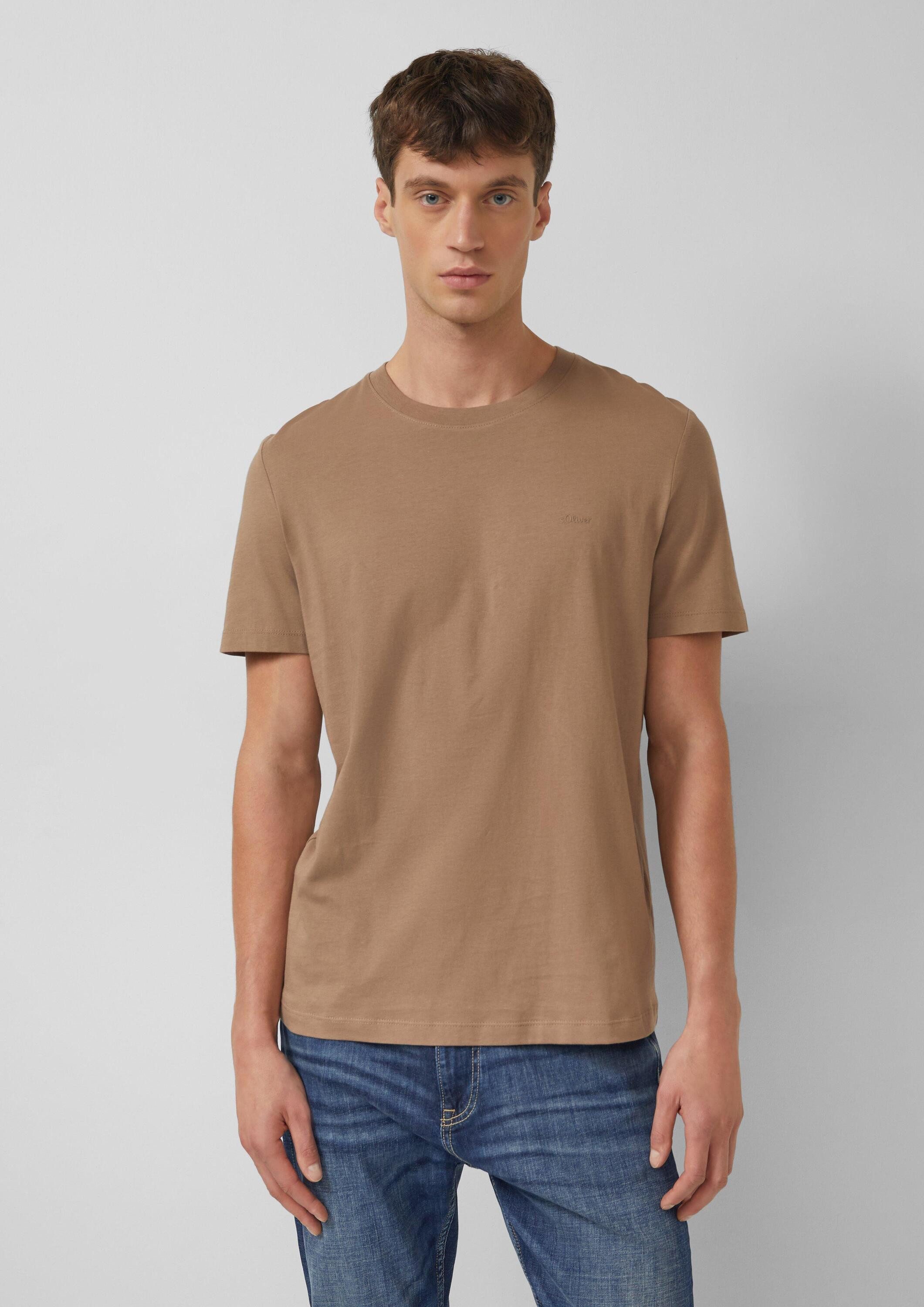 s.Oliver Kurzarmshirt T-Shirt Baumwoll-T-Shirt mit Logo-Print günstig online kaufen