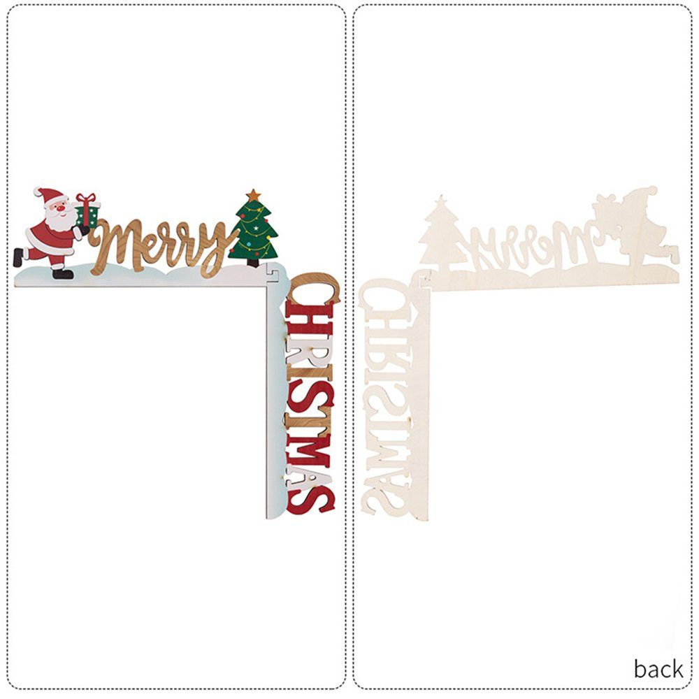 Blusmart Wanddekoobjekt Weihnachts-Senta-Klauseln, Türdekoration, Bunte, Personalisierte side right