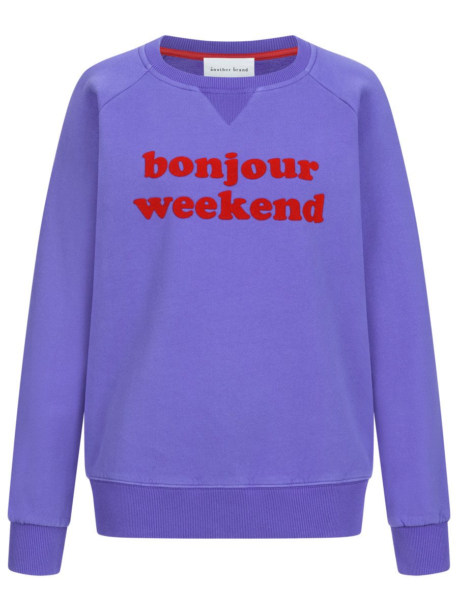 another brand Sweatshirt Bonjor Weekend hochwertiger bonjour weekend Flockprint