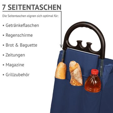 linovum Einkaufstrolley Einkaufstrolley Shoppingwagen Himy XL in blau mit 78 Liter Fassung