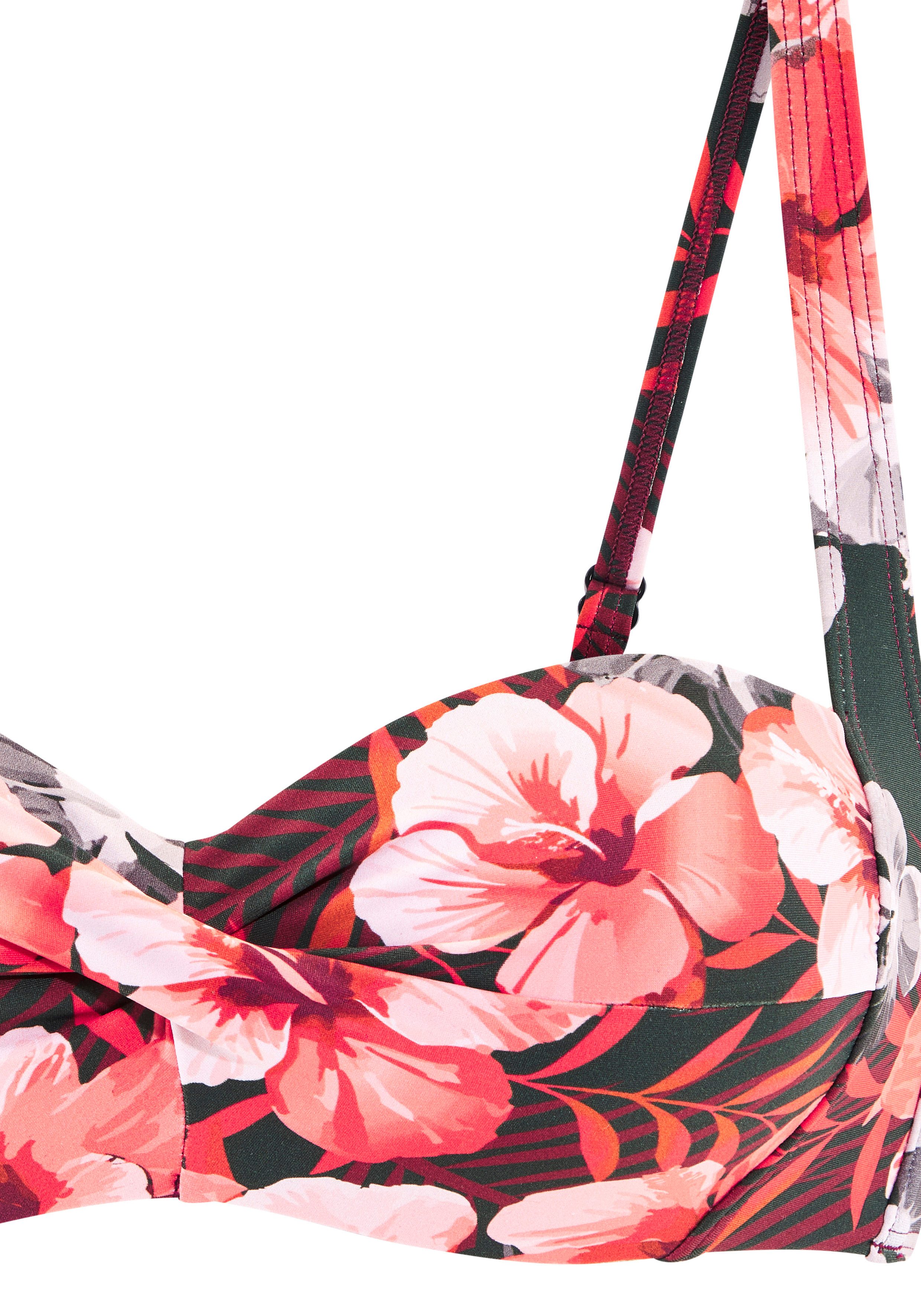 LASCANA Bügel-Bandeau-Bikini-Top Loria, in Wickeloptik, bis G-Cup