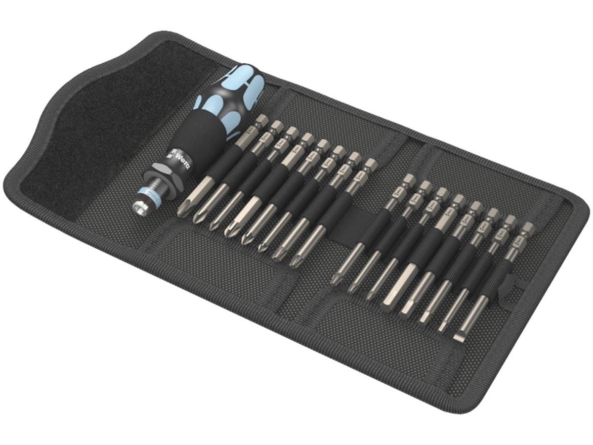 Wera Schraubendreher Kraftform Kompakt 60, (Set), 17-teilig, Rapidaptor-Technologie, inkl. robuster Gürteltasche
