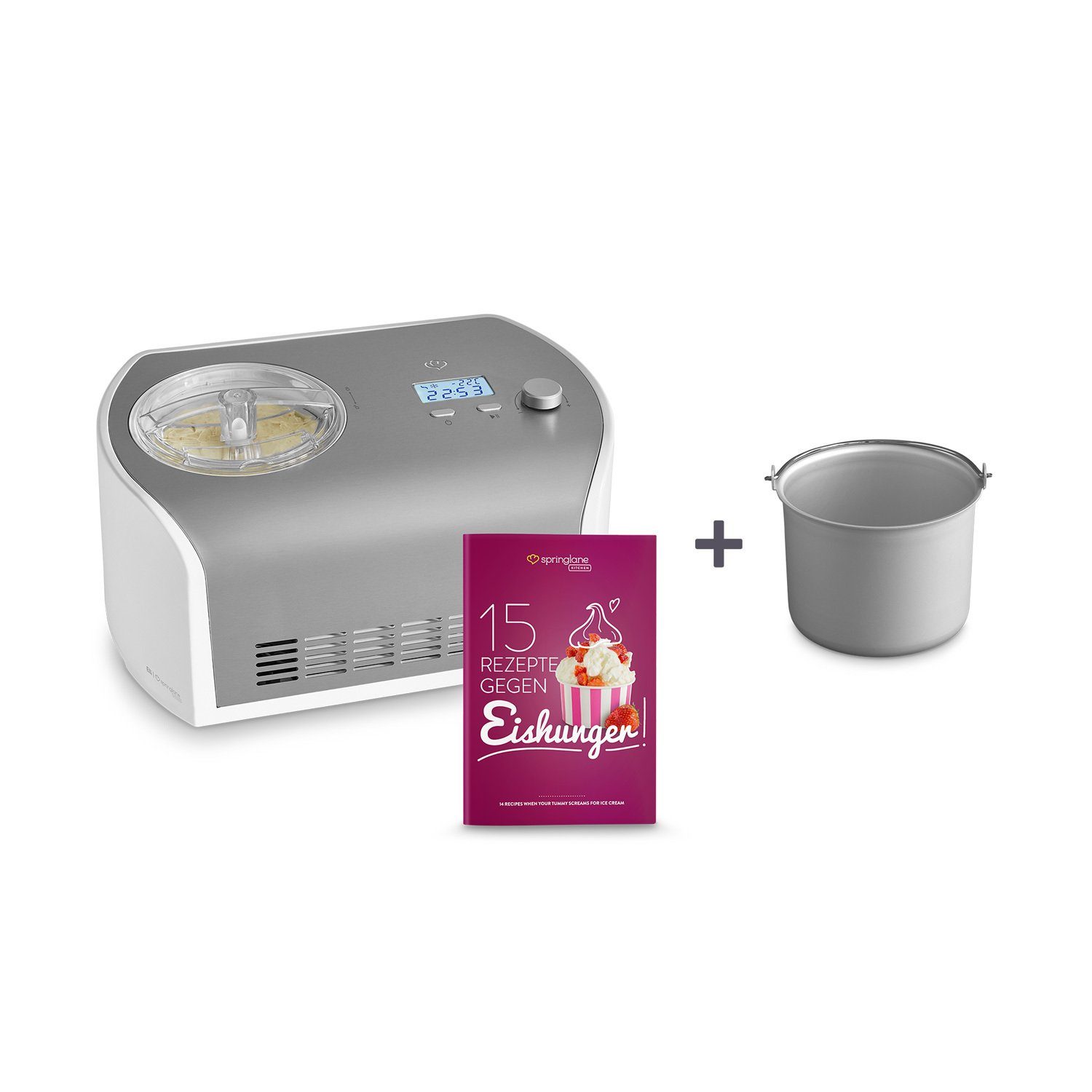 Springlane Eismaschine mit Kompressor, 1.2 l, 135 W, Elli ...