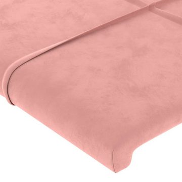 vidaXL Kopfteil Kopfteile 2 Stk. Rosa 100x5x78/88 cm Samt, (1 St)