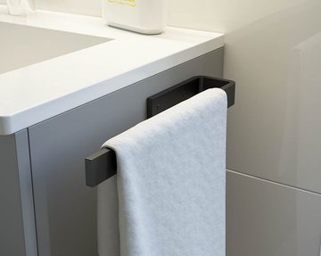 einfachgutemoebel Aufsatzwaschbecken Qualitäts Handtuchhalter Bath-O-Line, 320mm 1Arm Paar, schwarz matt (1-St., SET enthält: Handtuchhalter, Befestigungsmaterial)