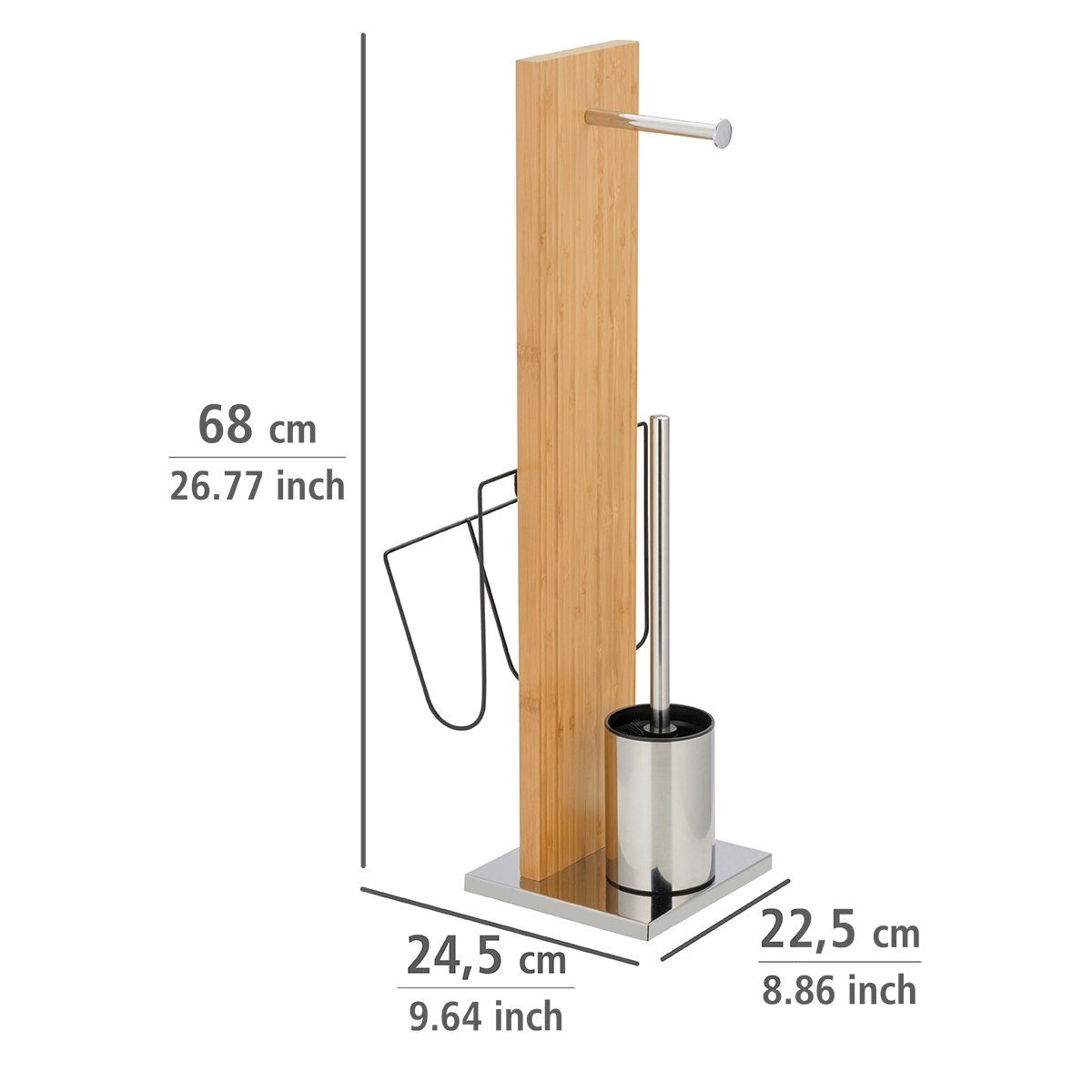 WENKO WC-Garnitur Portofino, (1-tlg), und Toilettenpapierhalter WC-Bürstenhalter integrierter