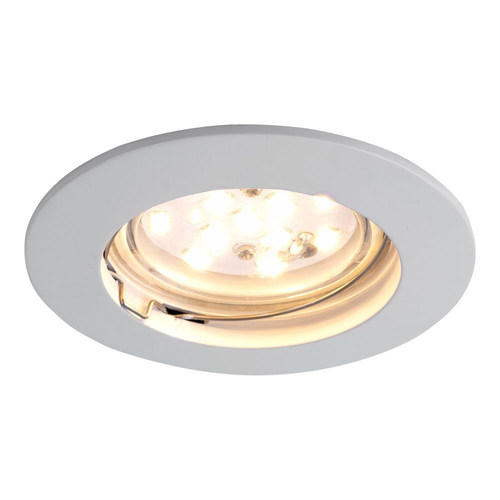 Paulmann LED Einbaustrahler, LED-Leuchtmittel fest verbaut, Warmweiß, Einbaustrahler Deckenlampe Einbauspot LED Badezimmerlampe weiß D 7,9cm