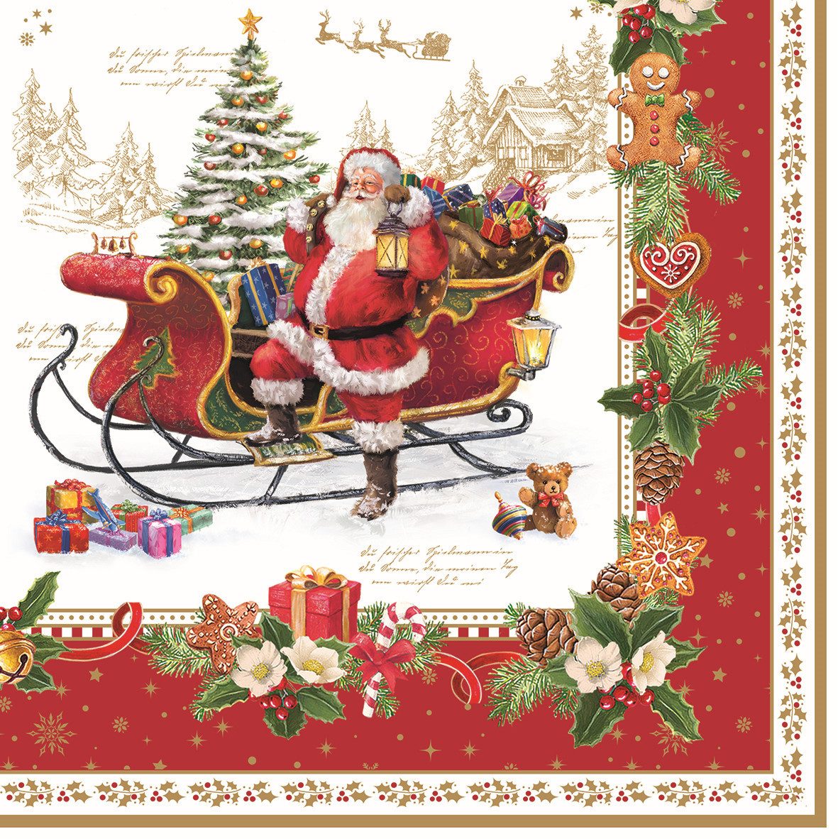 EasyLife Papierserviette CHME0414 - Christmas Memories Servietten, 33 x 33 cm, (1 St)