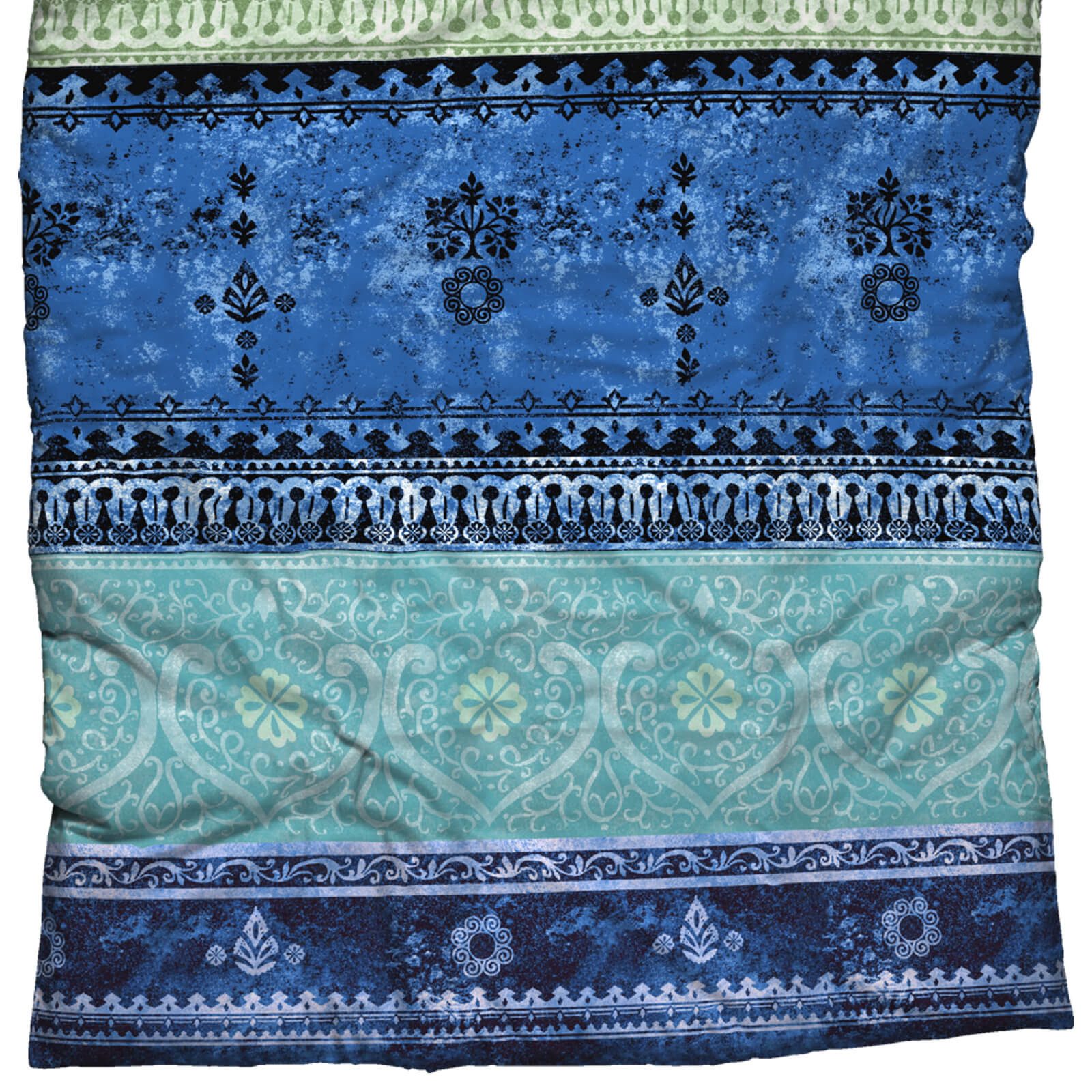 CASATEX Bettwäsche Indi Blau Türkis, Biber, 2 teilig, Mandala, Indisch, Biber