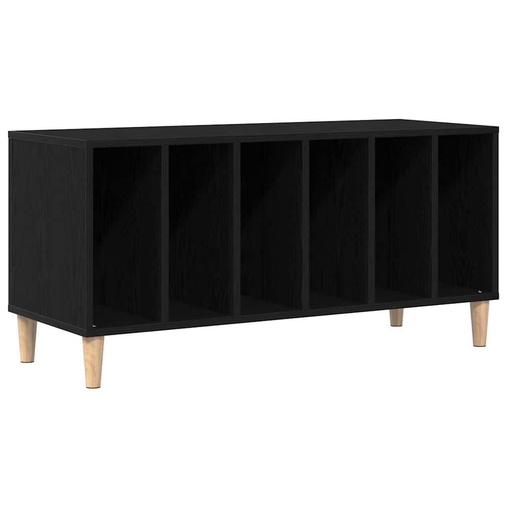 vidaXL Seitenschrank Schallplattenschrank Schwarz Eichen-Optik 100 x 38 x 48 cm (1-St)