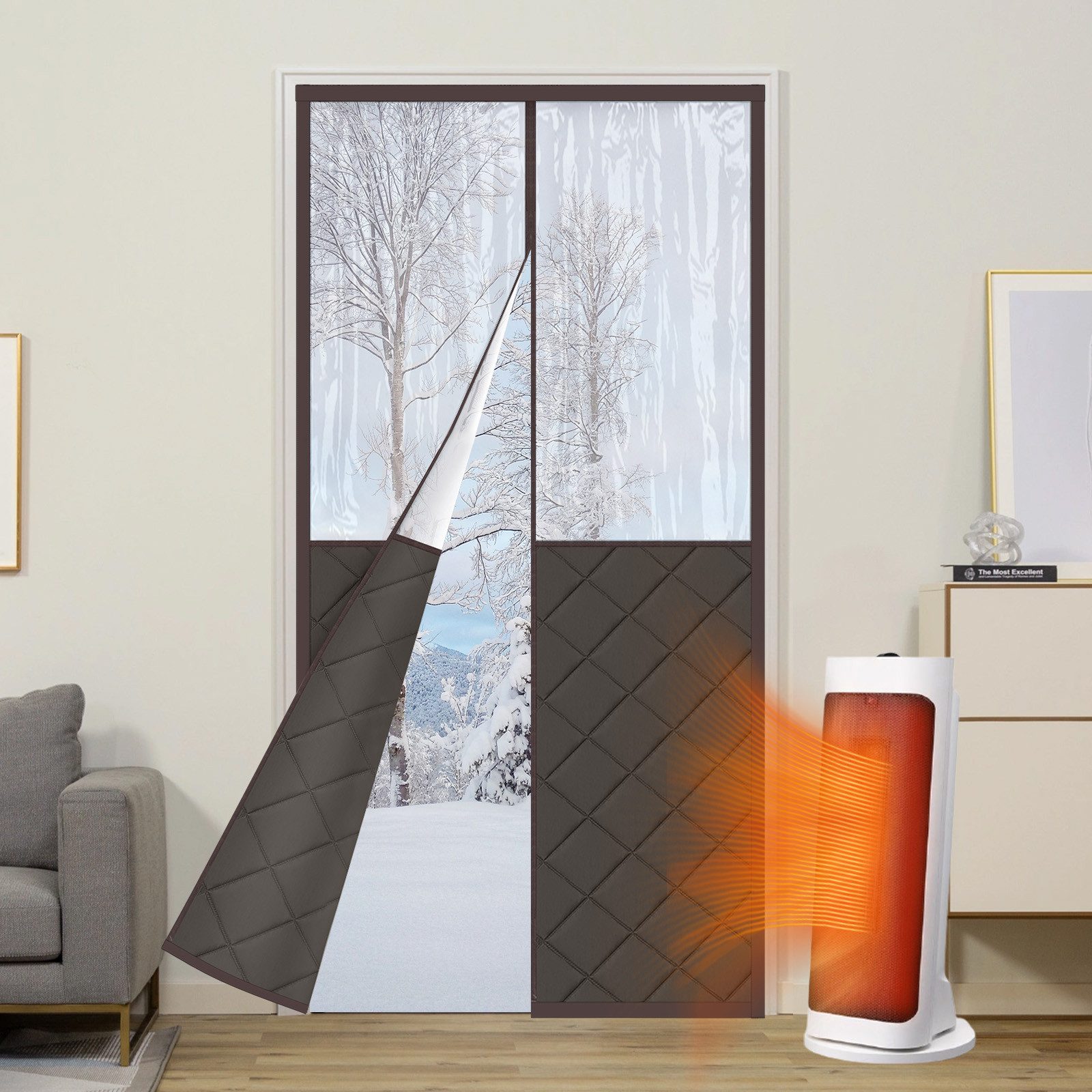 Jibenhome Türvorhang Blickdicht Wärmeschutzvorhang,Raumteiler Türvorhang Ma günstig online kaufen