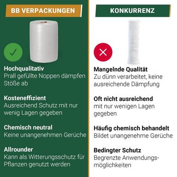 BB-Verpackungen Schutzfolie Luftpolsterfolie 50qm 2-lagig 60my, 0,5 m x 50 m, 2 Rollen