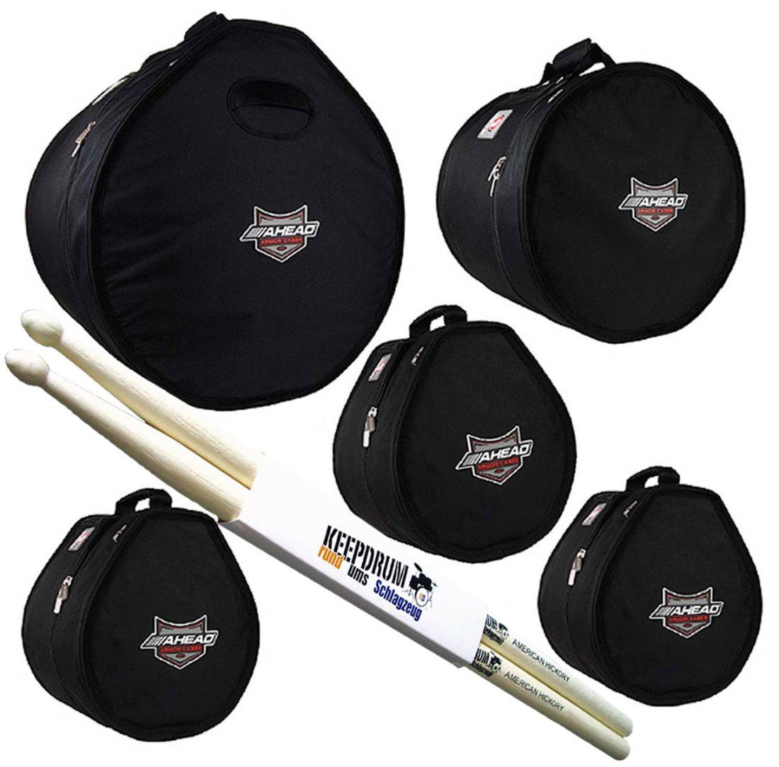 Ahead Armor Cases Schlagzeug Ahead Armor ARSET5 Drum Case Set Rock