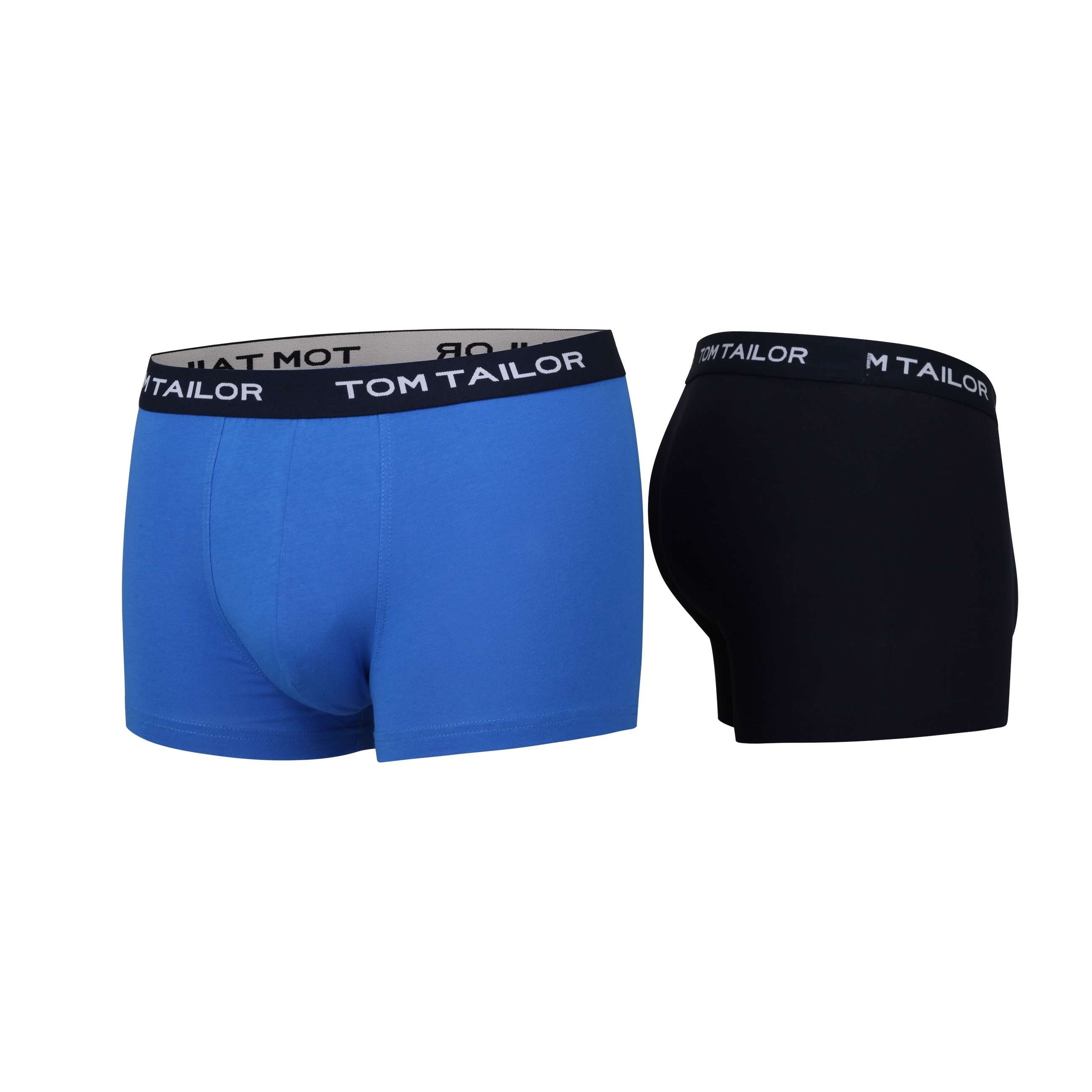 TOM TAILOR Boxershorts TOM Herren melange blau-mittel-uni blau TAILOR Pants 3er Pack (3-St)
